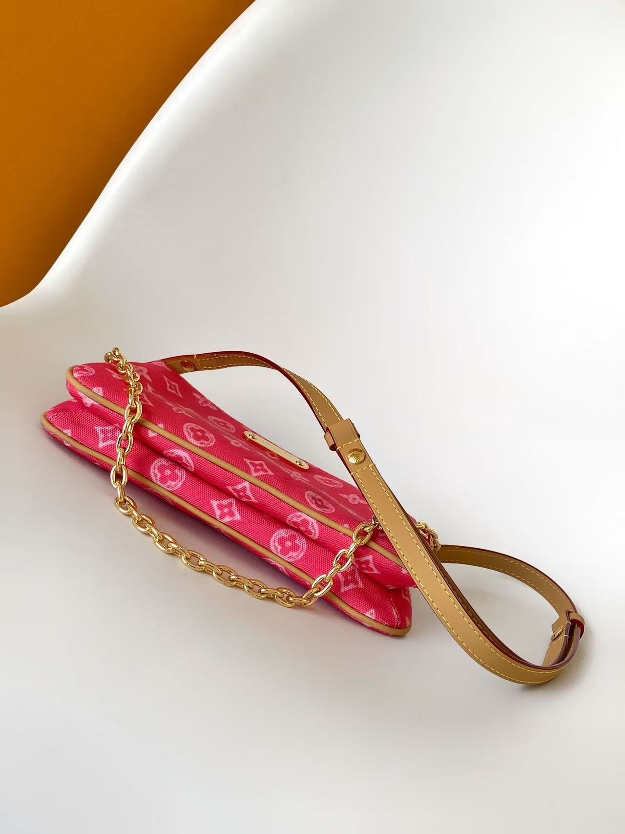 Louis Vuitton Basic Bag Cow Leather Gold M-l-s