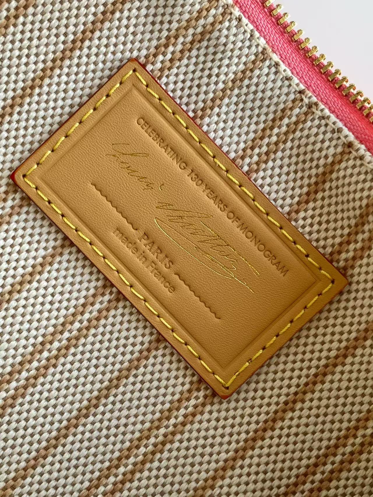 Louis Vuitton Basic Bag Cow Leather Gold M-l-s