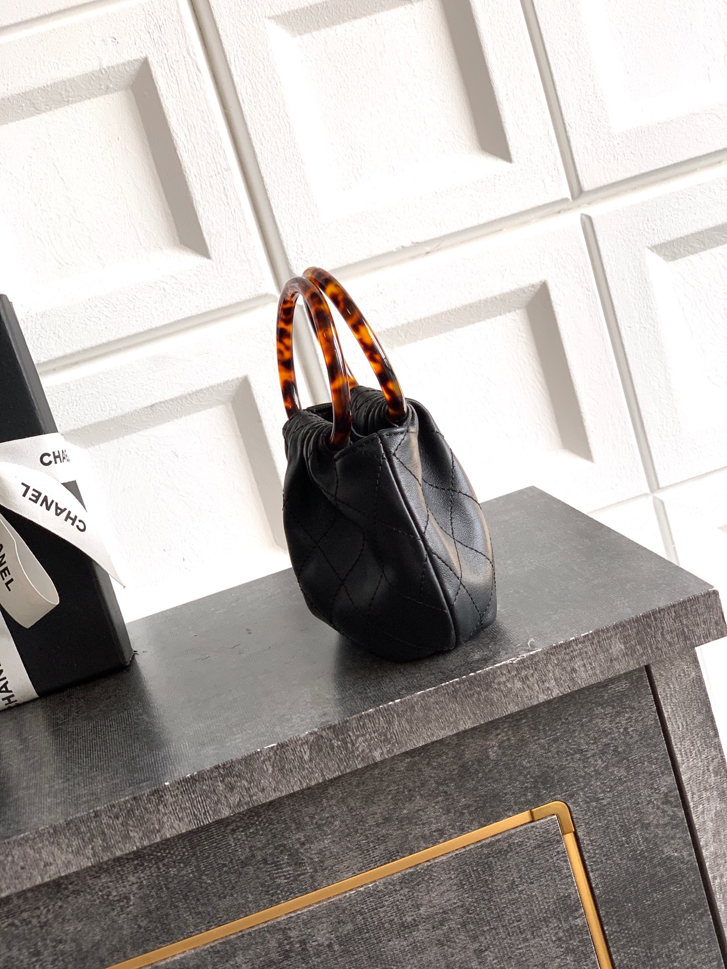 Chanel Tote Bag Sheepskin Brown M-l