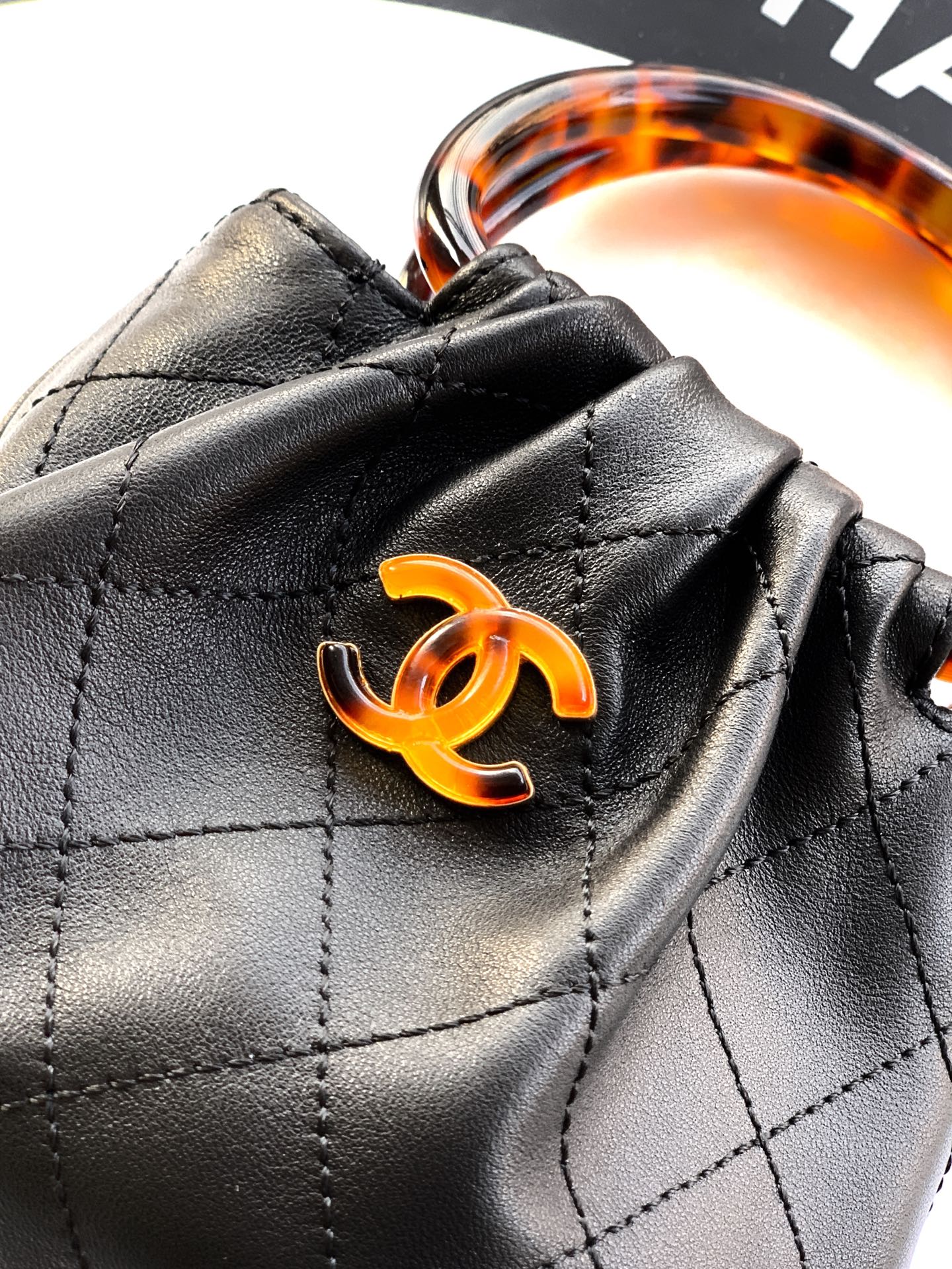 Chanel Tote Bag Sheepskin Brown M-l