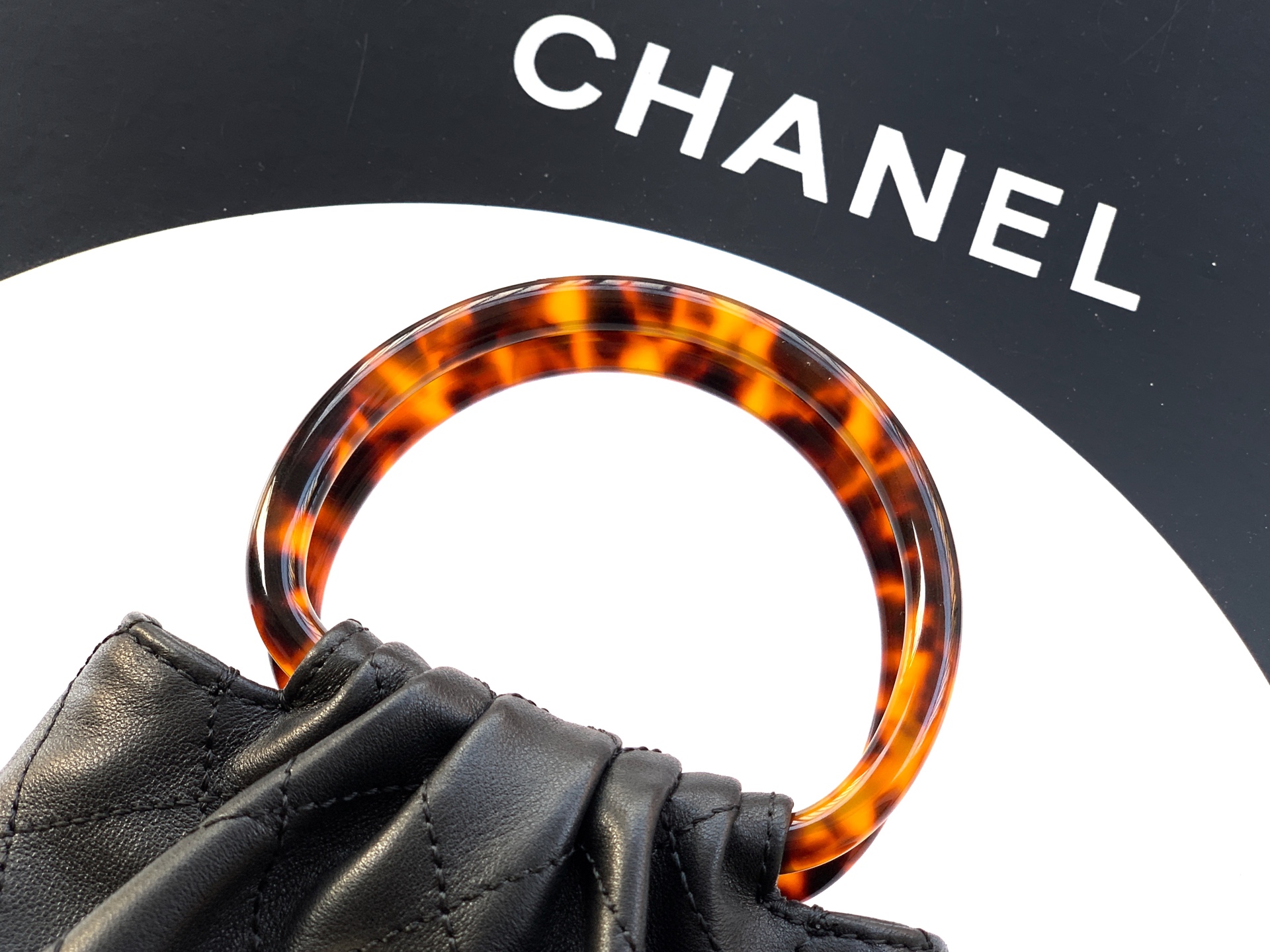 Chanel Tote Bag Sheepskin Brown M-l