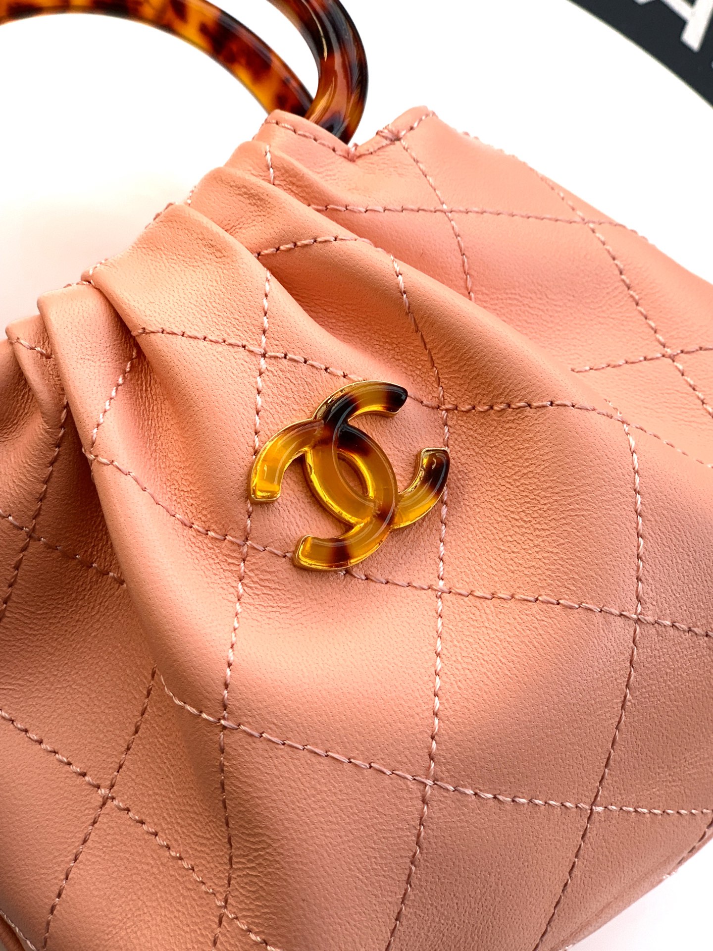 Chanel Tote Bag Sheepskin Brown M-l