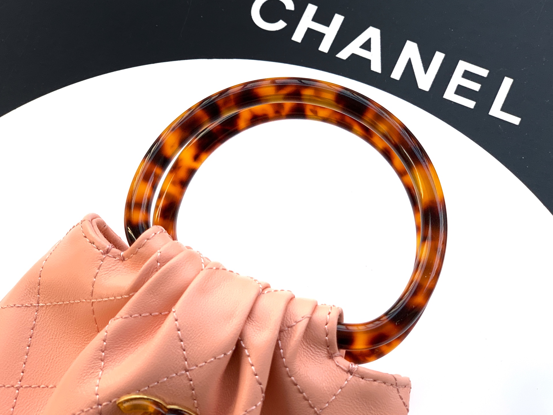 Chanel Tote Bag Sheepskin Brown M-l