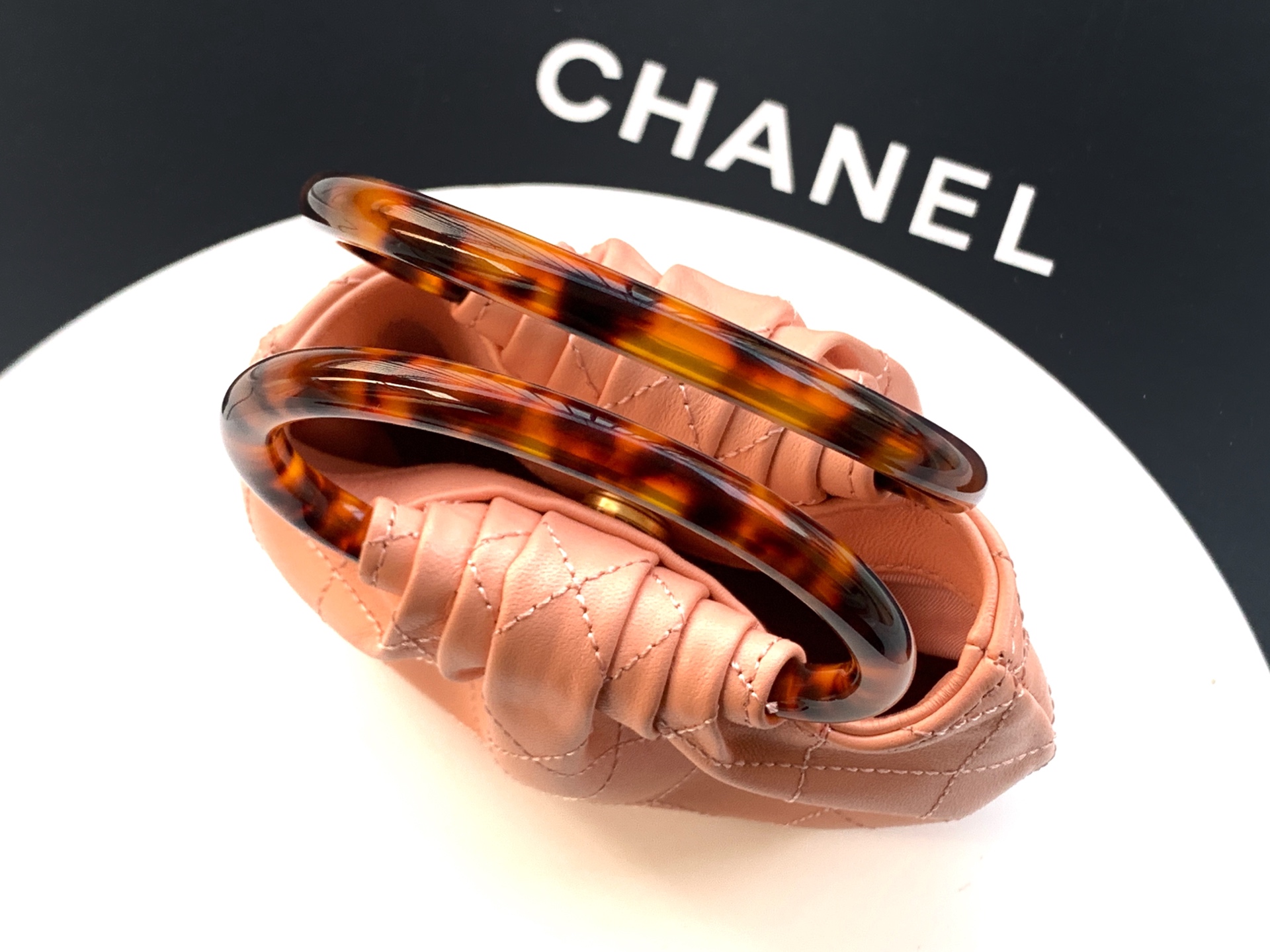 Chanel Tote Bag Sheepskin Brown M-l