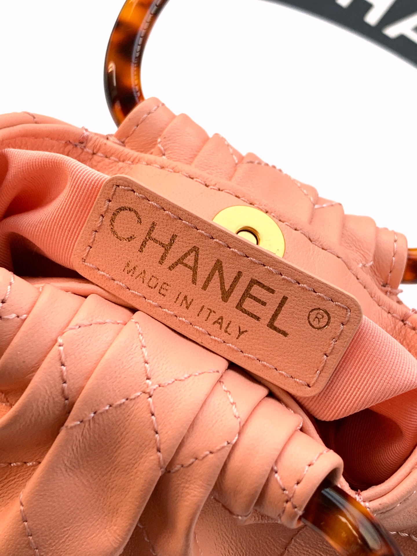 Chanel Tote Bag Sheepskin Brown M-l