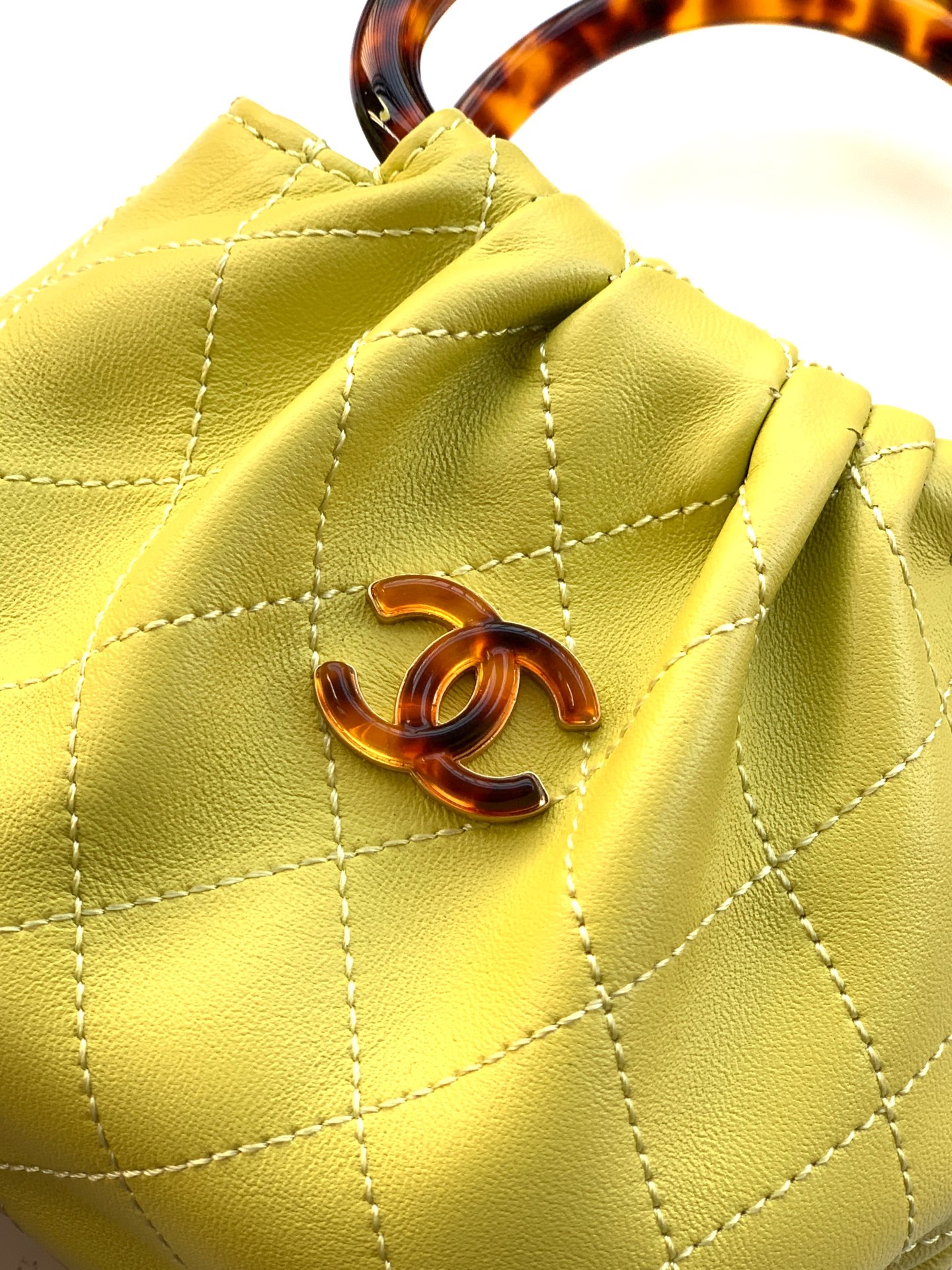 Chanel Tote Bag Sheepskin Brown M-l