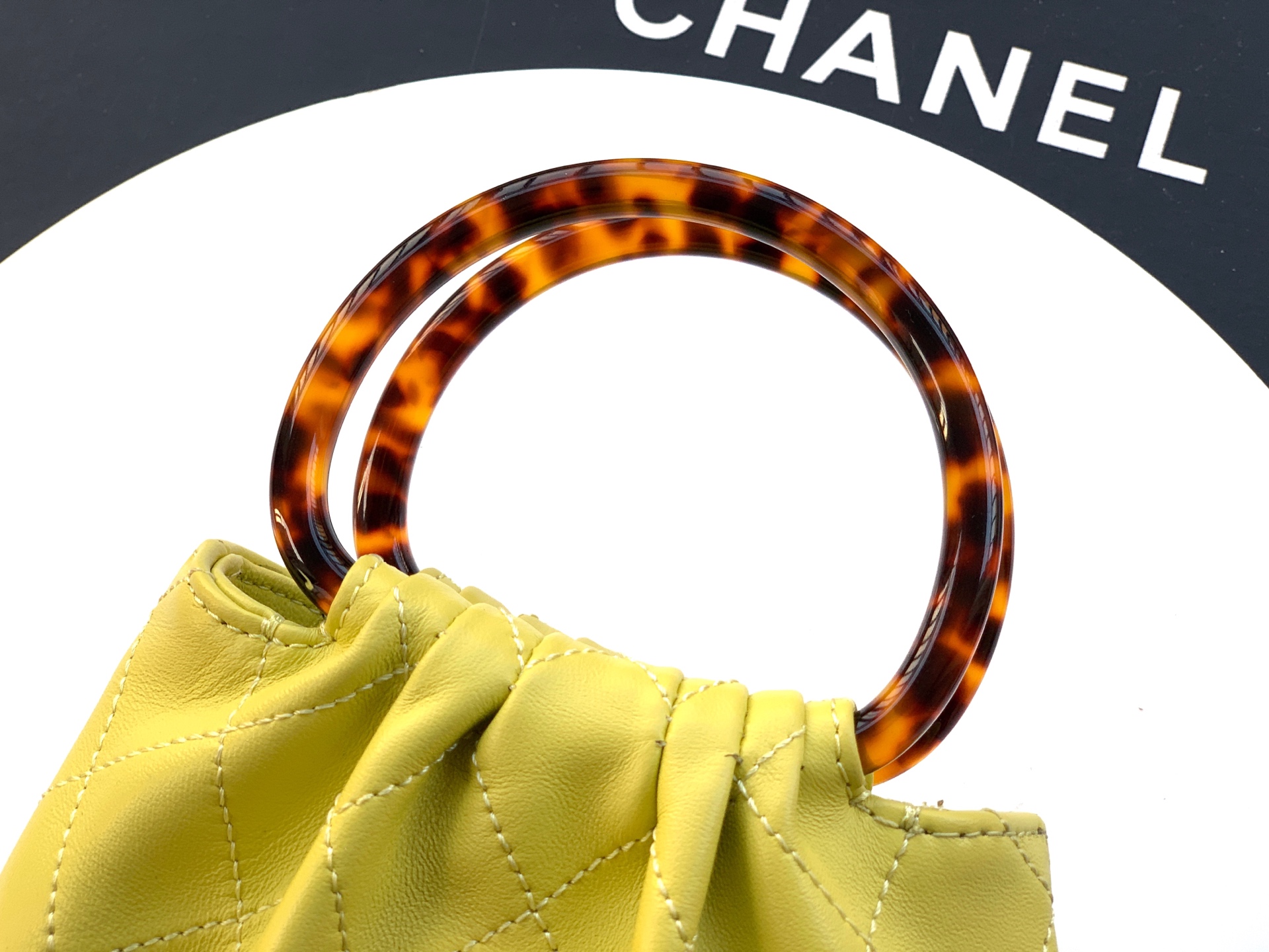 Chanel Tote Bag Sheepskin Brown M-l