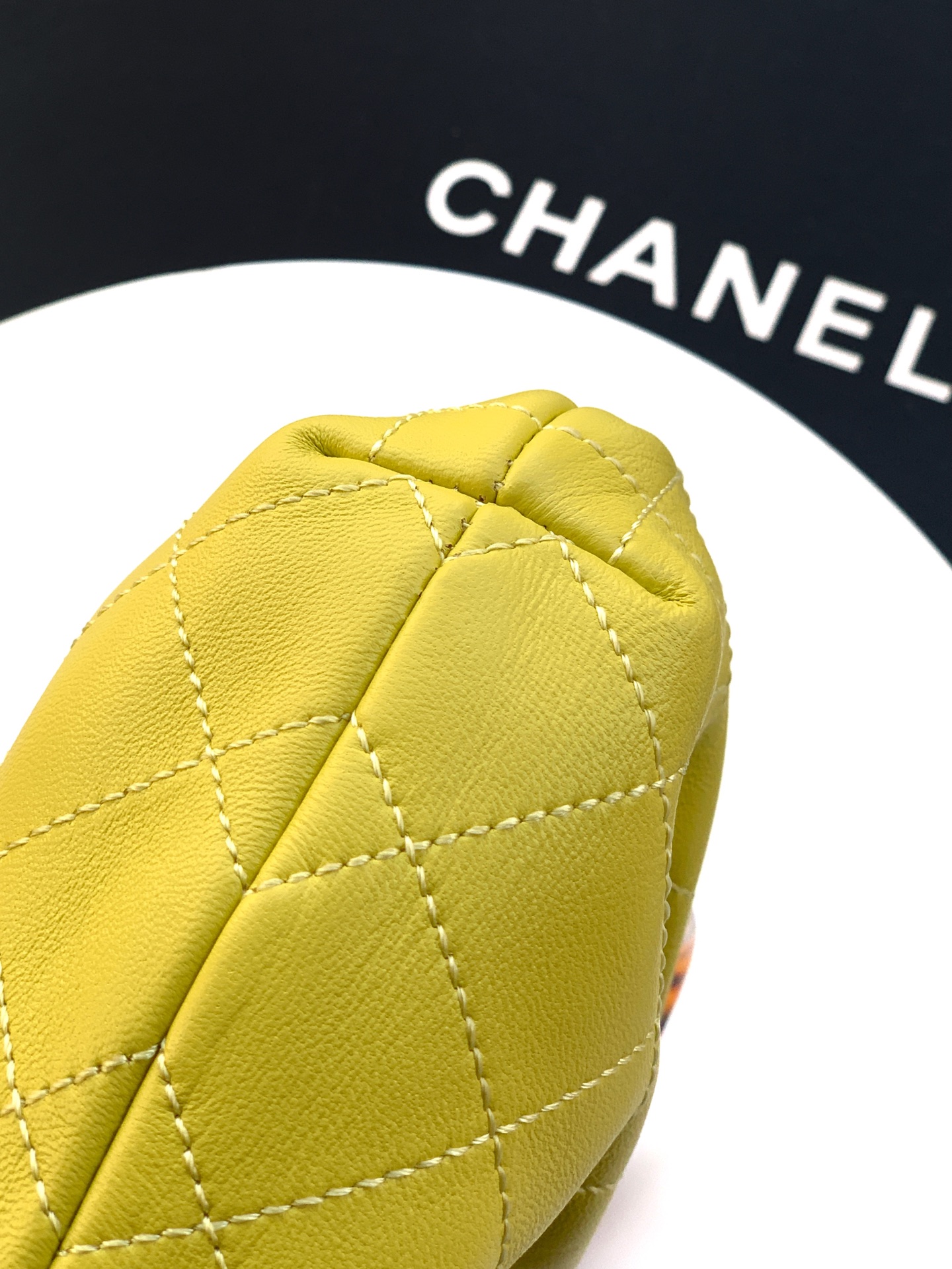 Chanel Tote Bag Sheepskin Brown M-l