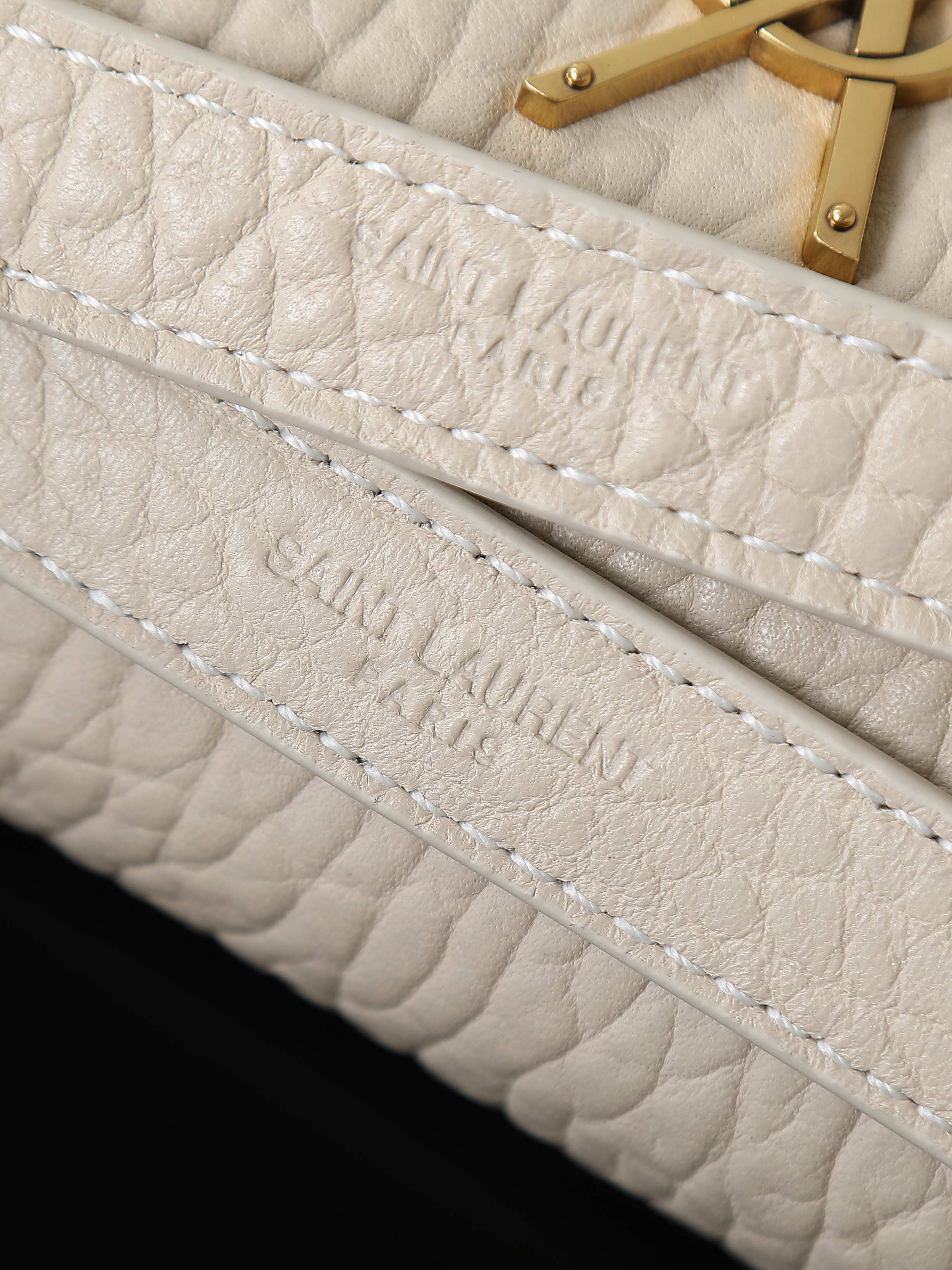 Basic Bag Sheepskin White Large Capacity 12cm-22cm
