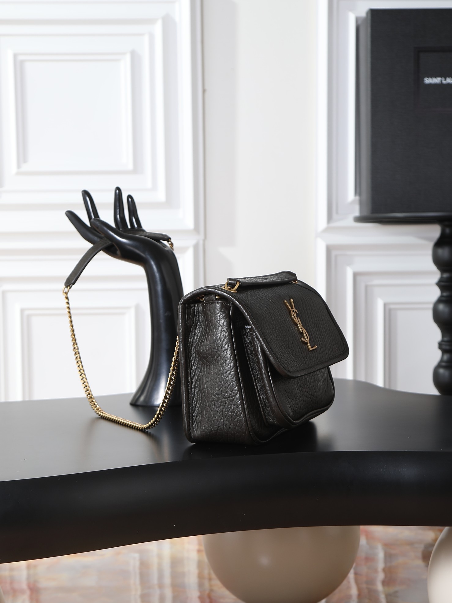Basic Bag Sheepskin Green Large Capacity 12cm-22cm