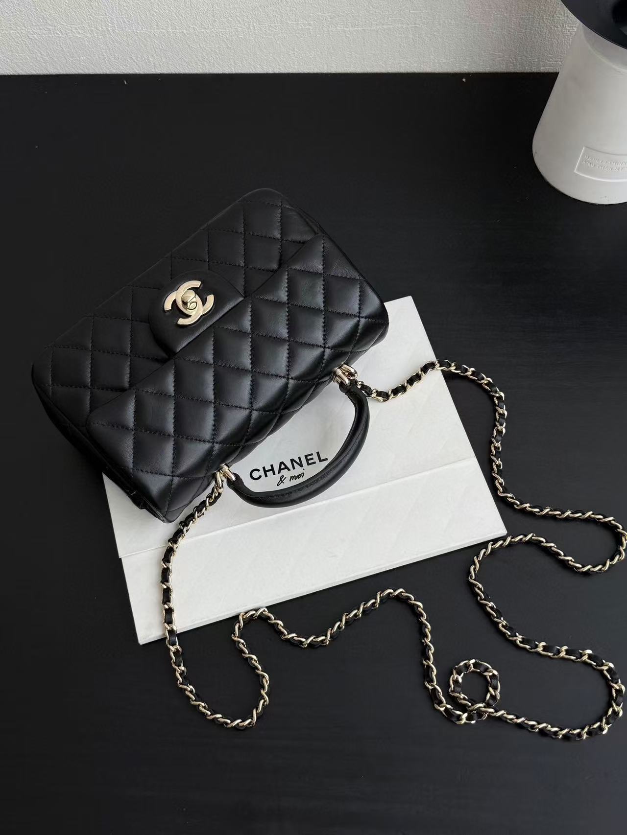 Chanel Basic Bag Black 14cm-m-l