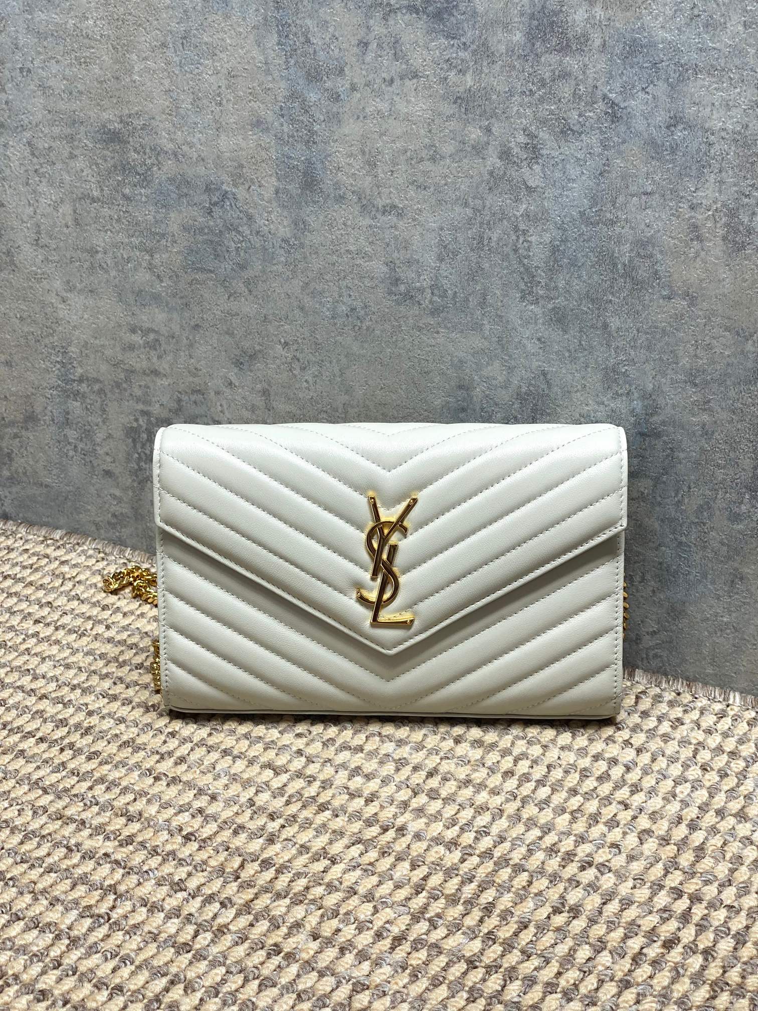 Ysl Clutch Bag Sheepskin L-s