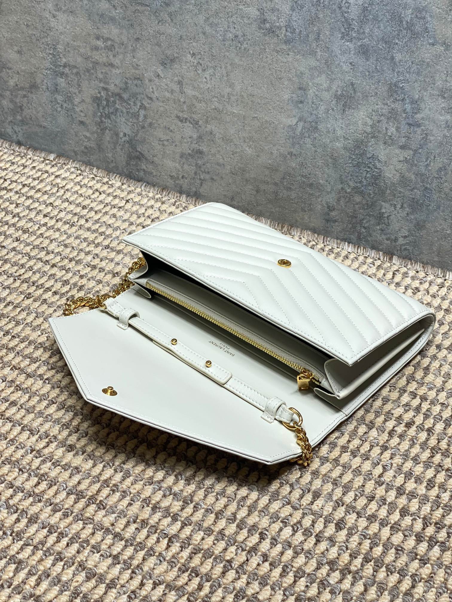 Ysl Clutch Bag Sheepskin L-s