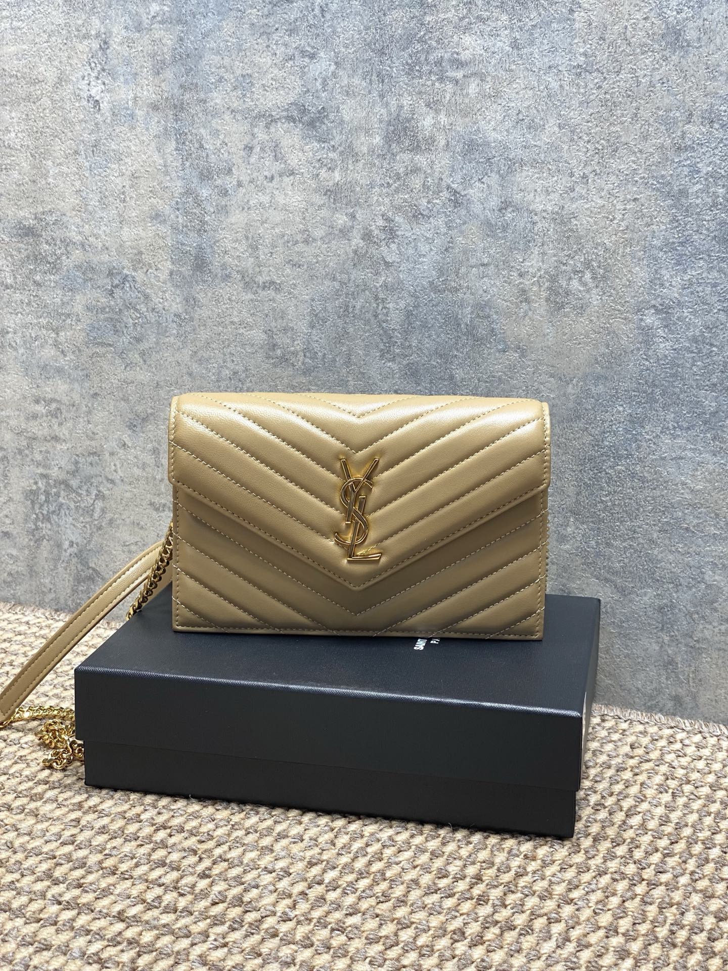 Ysl Clutch Bag Sheepskin L-s