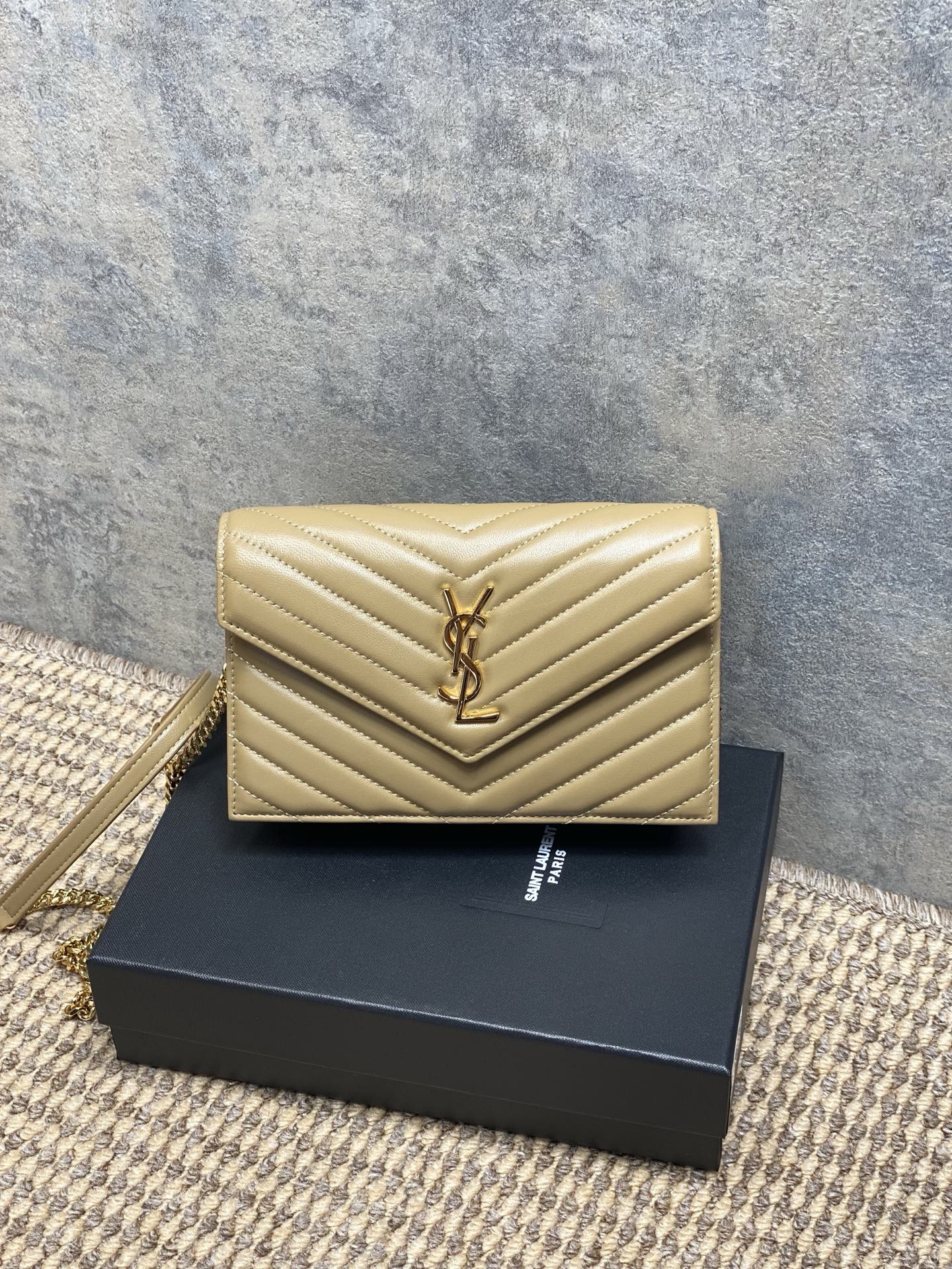 Ysl Clutch Bag Sheepskin L-s