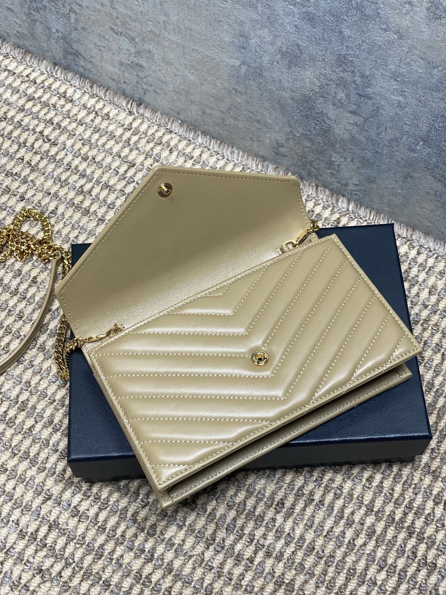 Ysl Clutch Bag Sheepskin L-s