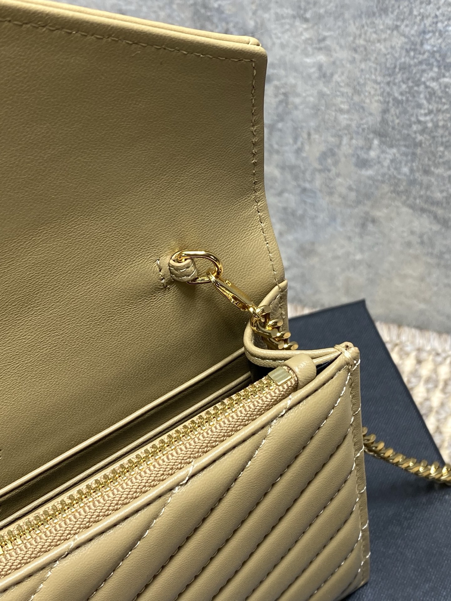 Ysl Clutch Bag Sheepskin L-s