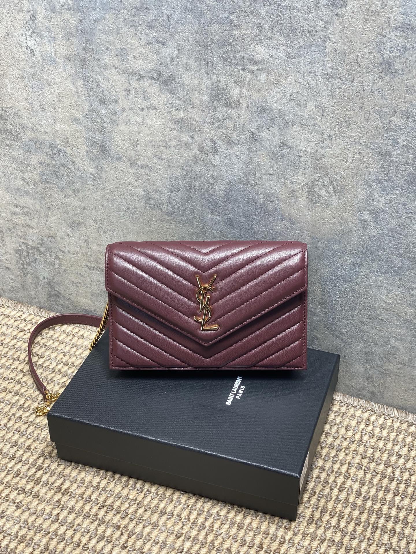 Ysl Clutch Bag Sheepskin L-s