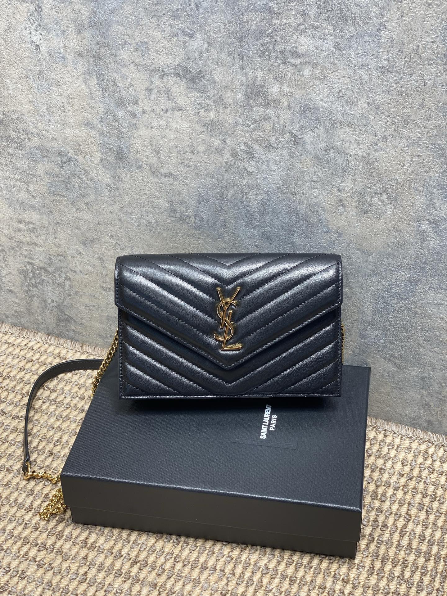 Ysl Clutch Bag Sheepskin L-s