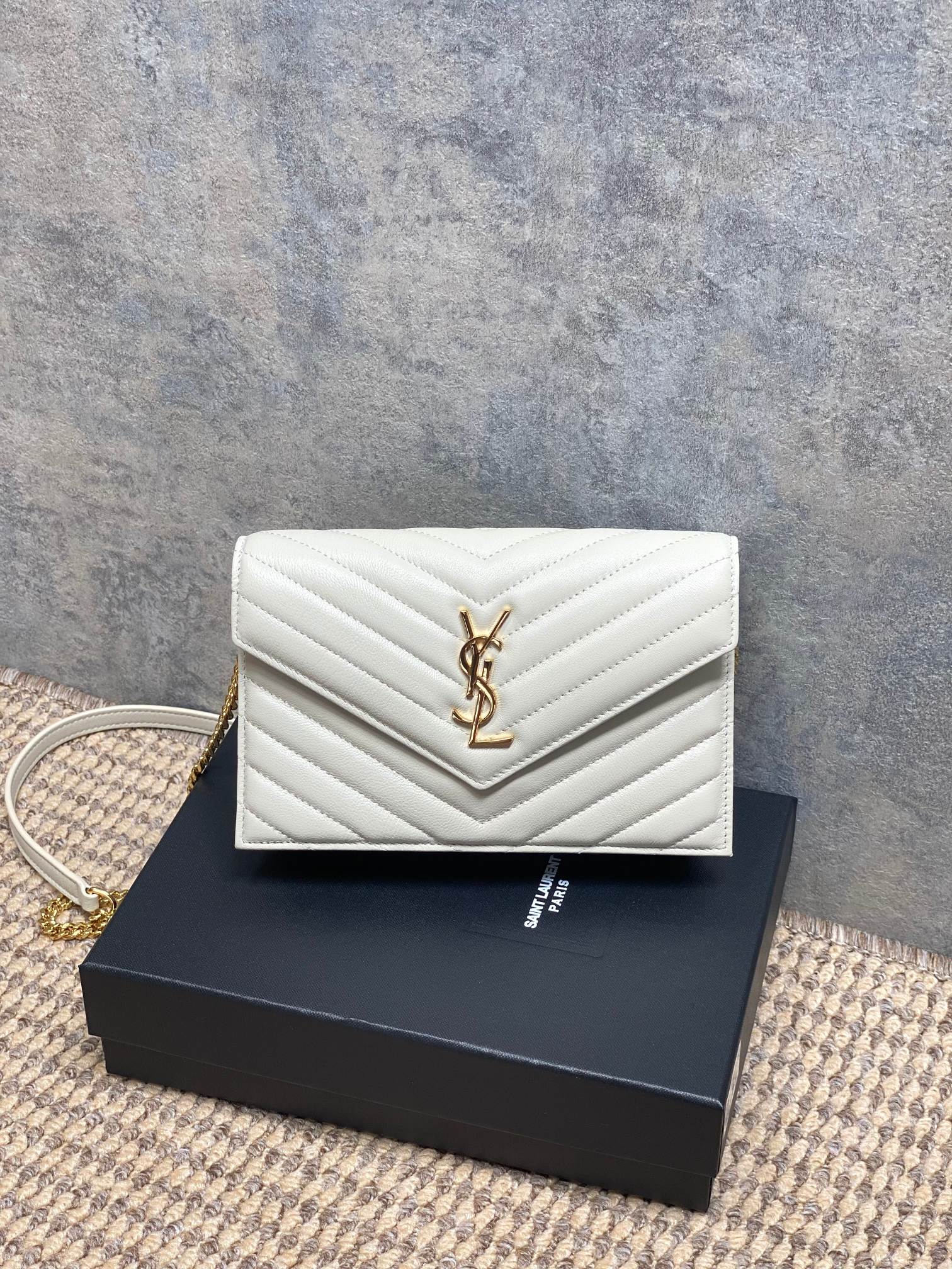 Ysl Clutch Bag Sheepskin L-s