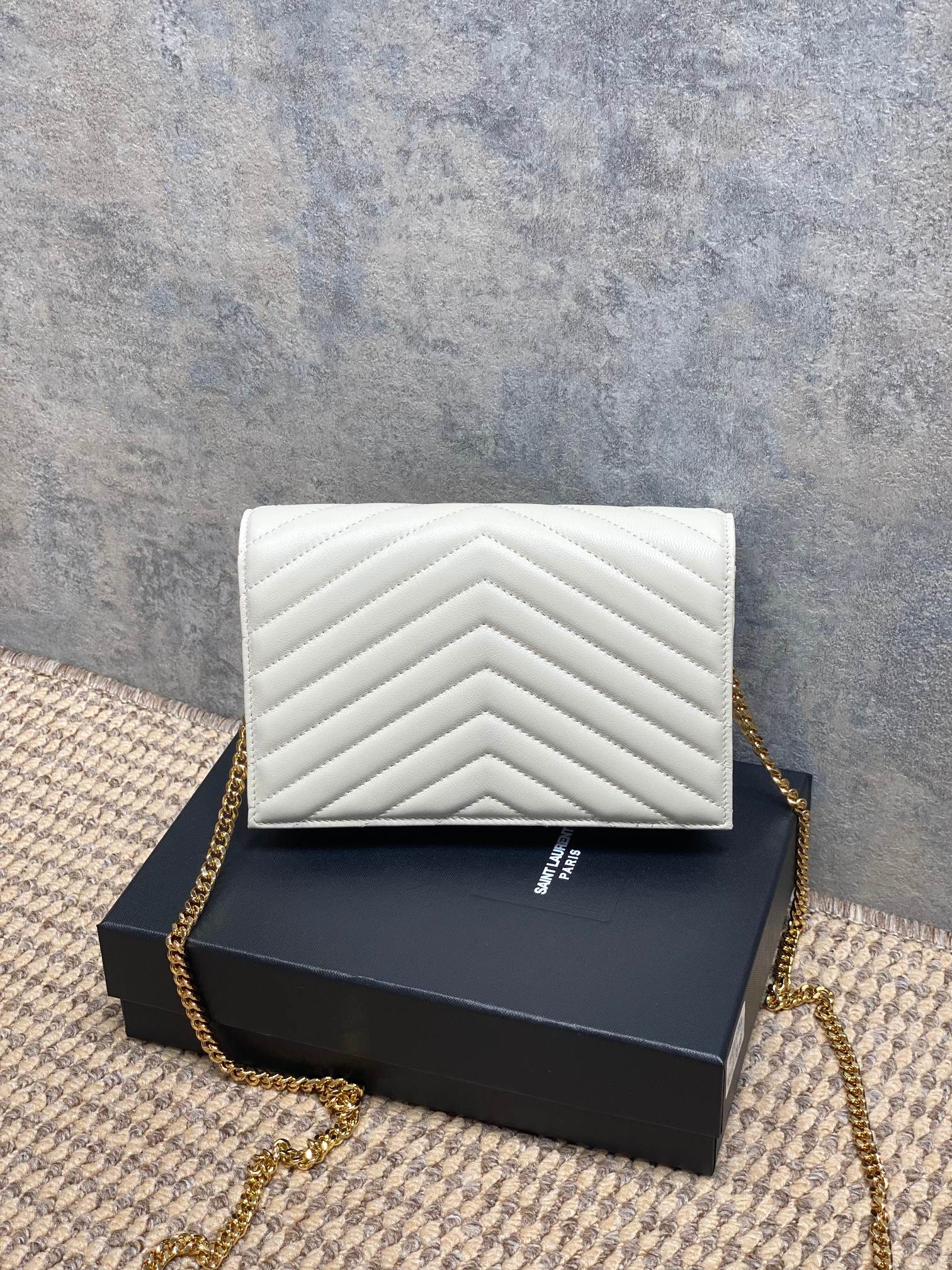 Ysl Clutch Bag Sheepskin L-s