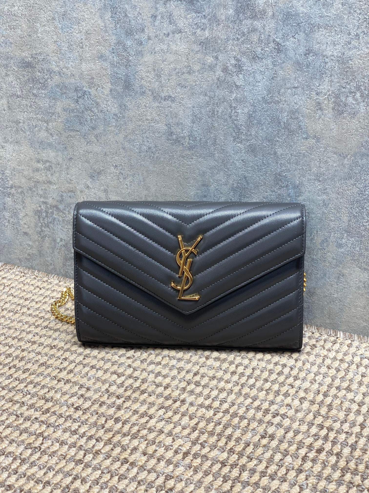 Ysl Clutch Bag Sheepskin L-s