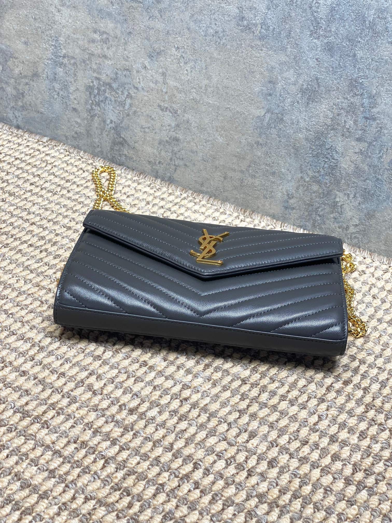 Ysl Clutch Bag Sheepskin L-s