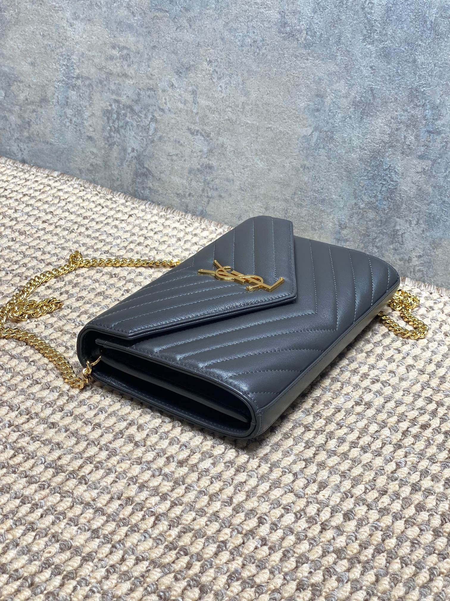 Ysl Clutch Bag Sheepskin L-s