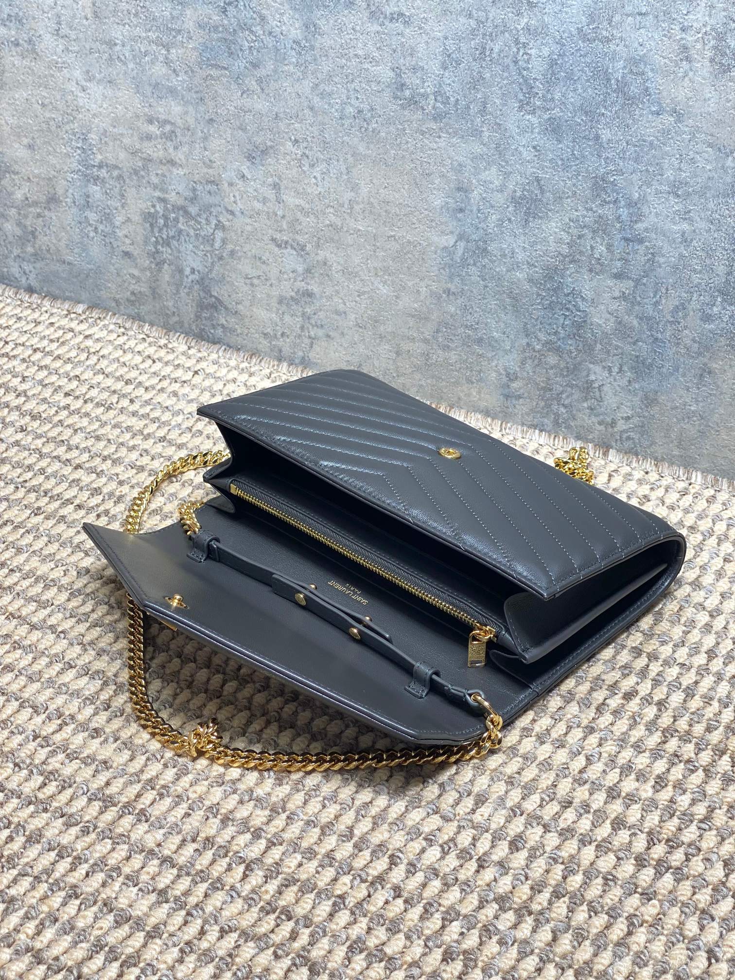 Ysl Clutch Bag Sheepskin L-s