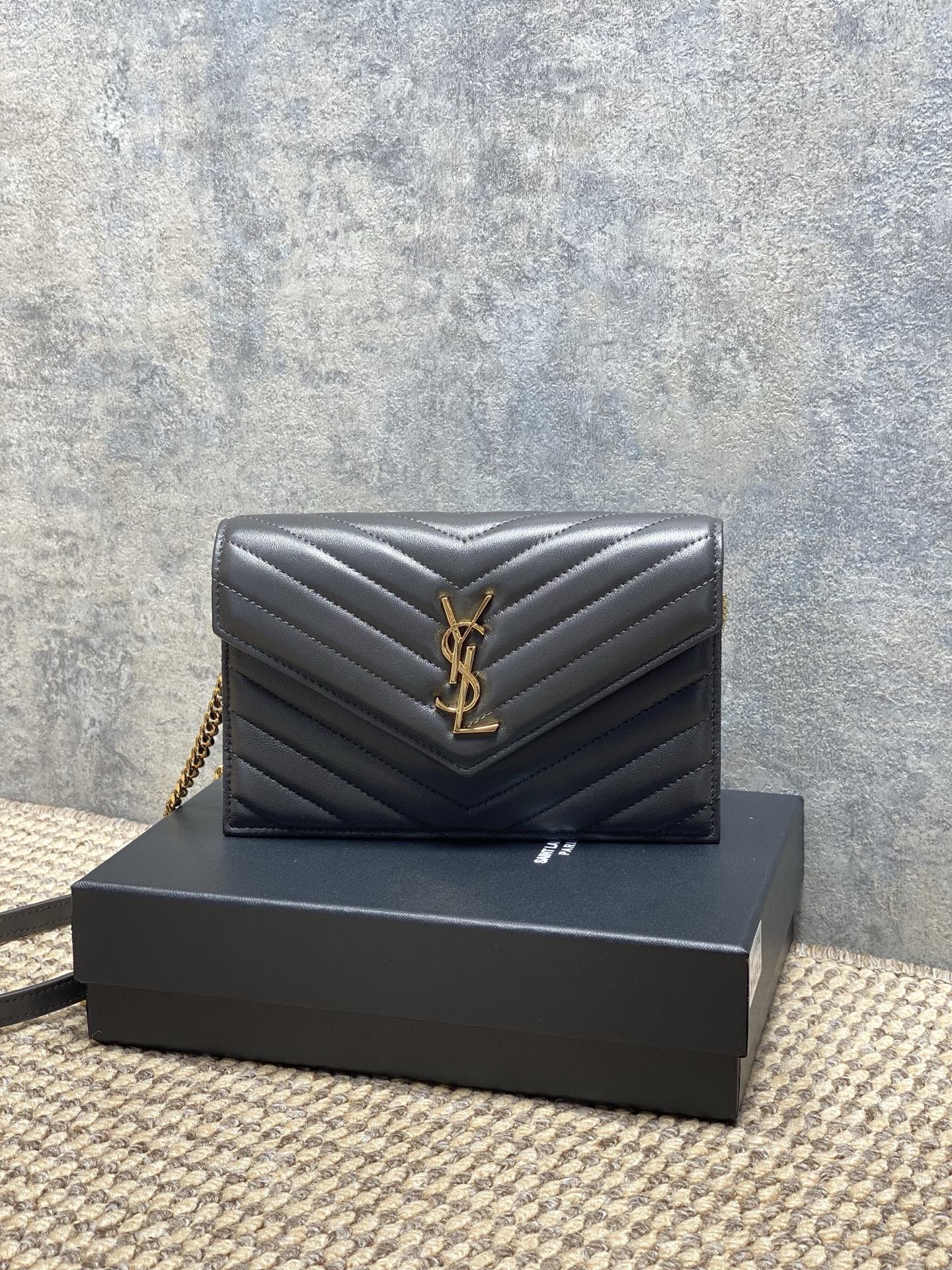 Ysl Clutch Bag Sheepskin L-s