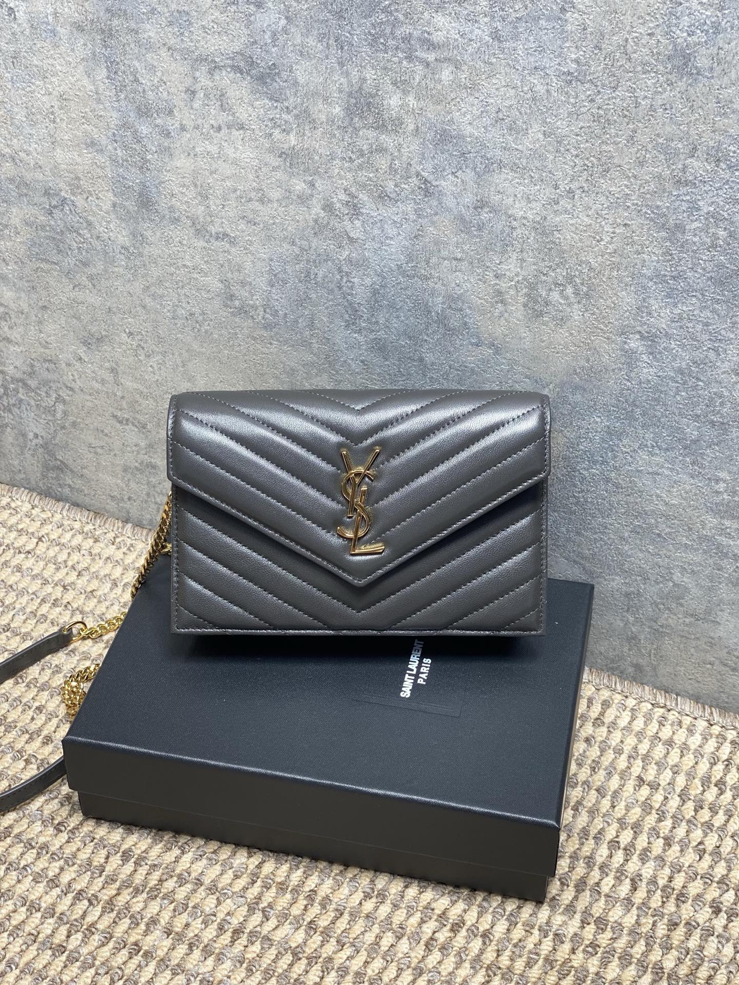 Ysl Clutch Bag Sheepskin L-s