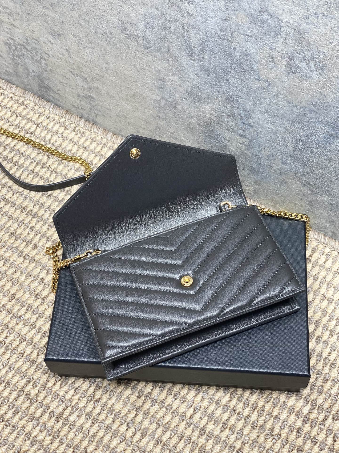 Ysl Clutch Bag Sheepskin L-s