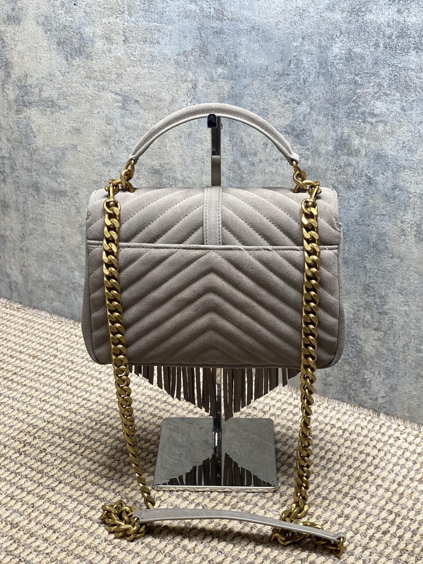 Ysl Tote Bag Real Leather Gold 24cm-l-s