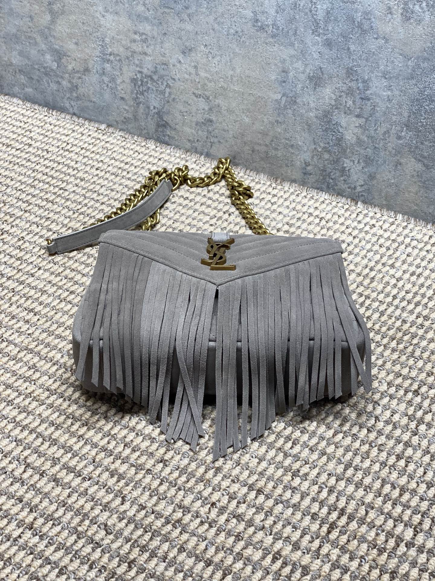 Ysl Tote Bag Real Leather Gold 24cm-l-s