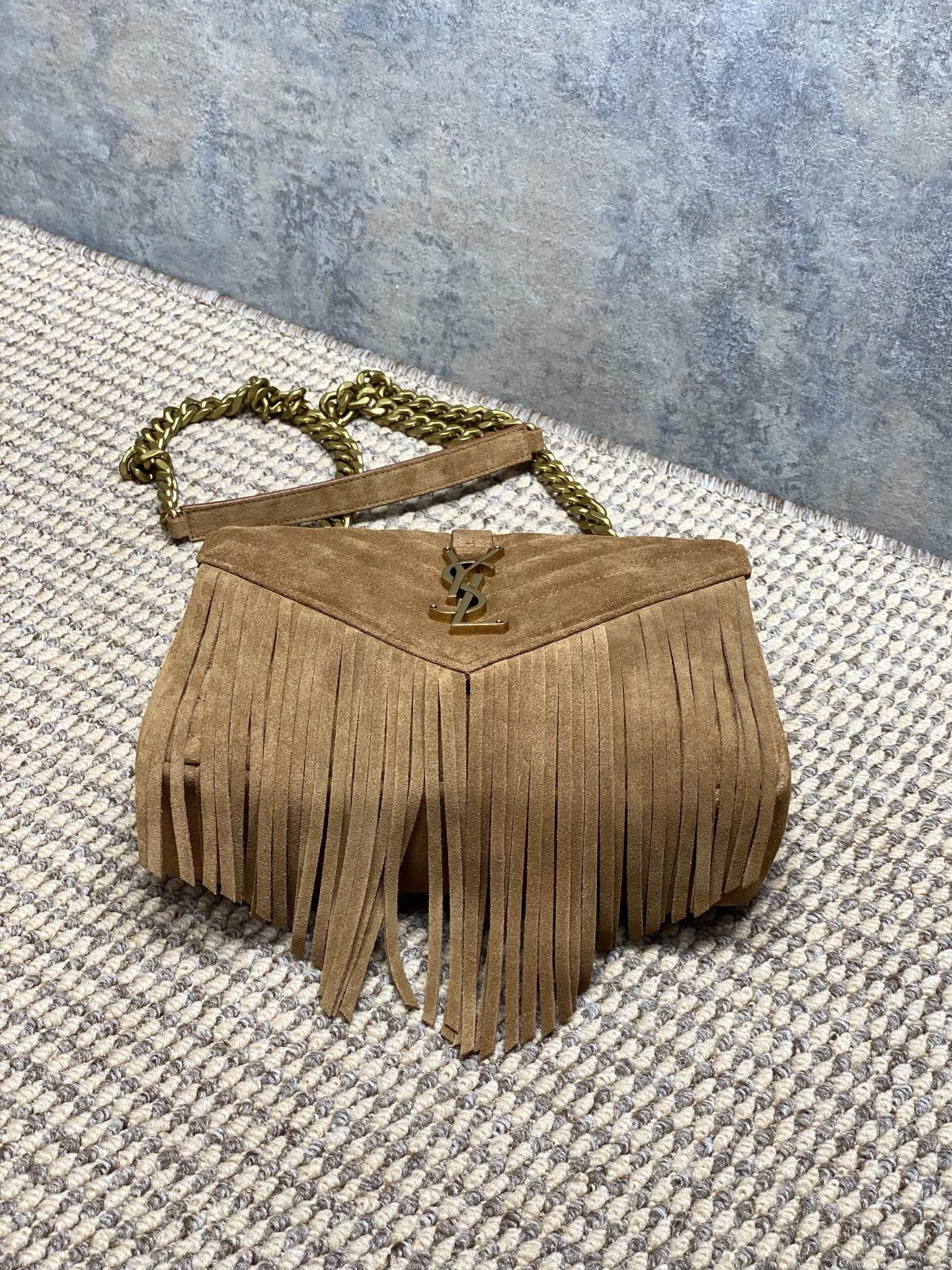 Ysl Tote Bag Real Leather Gold 24cm-l-s