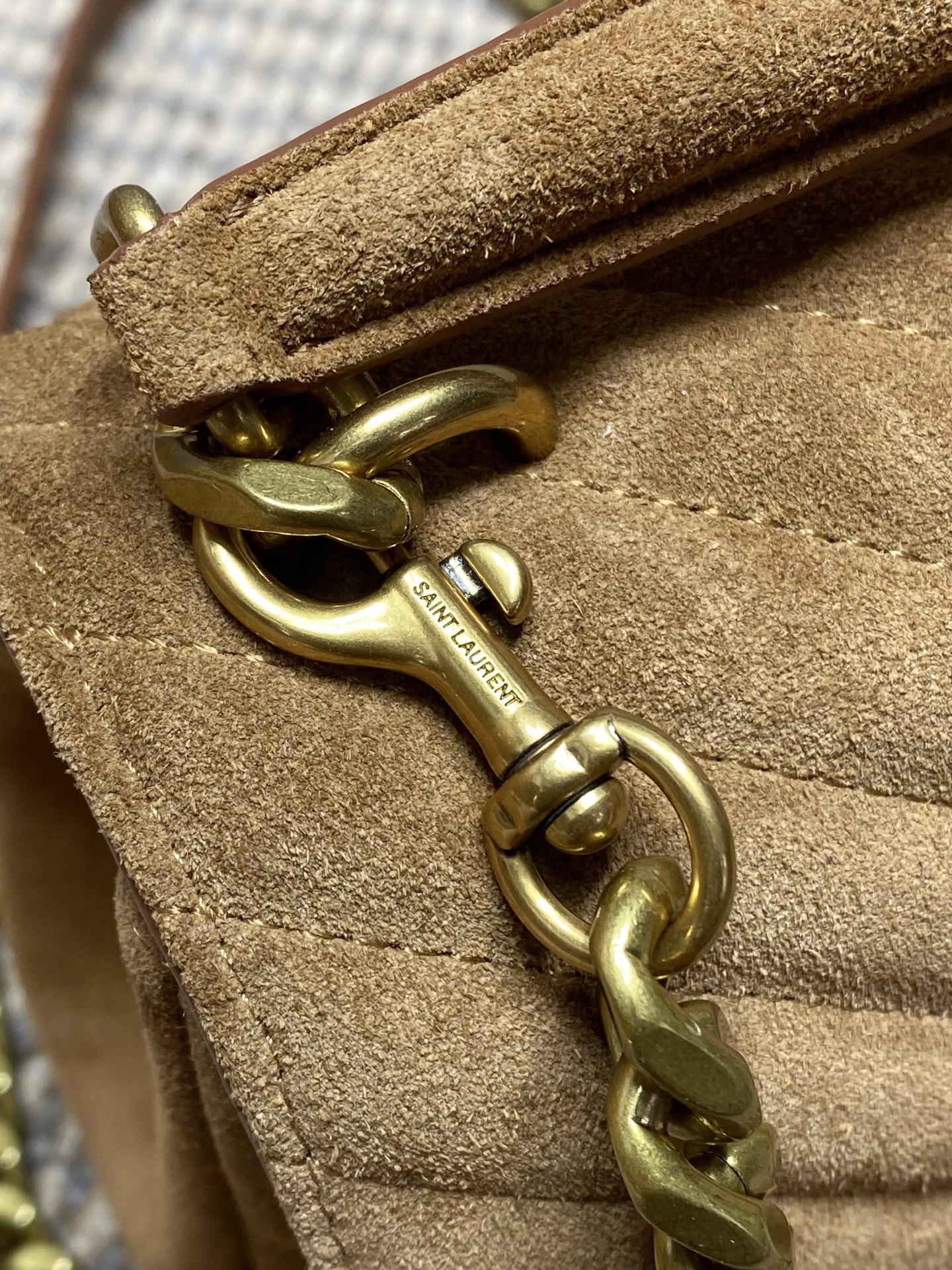 Ysl Tote Bag Real Leather Gold 24cm-l-s