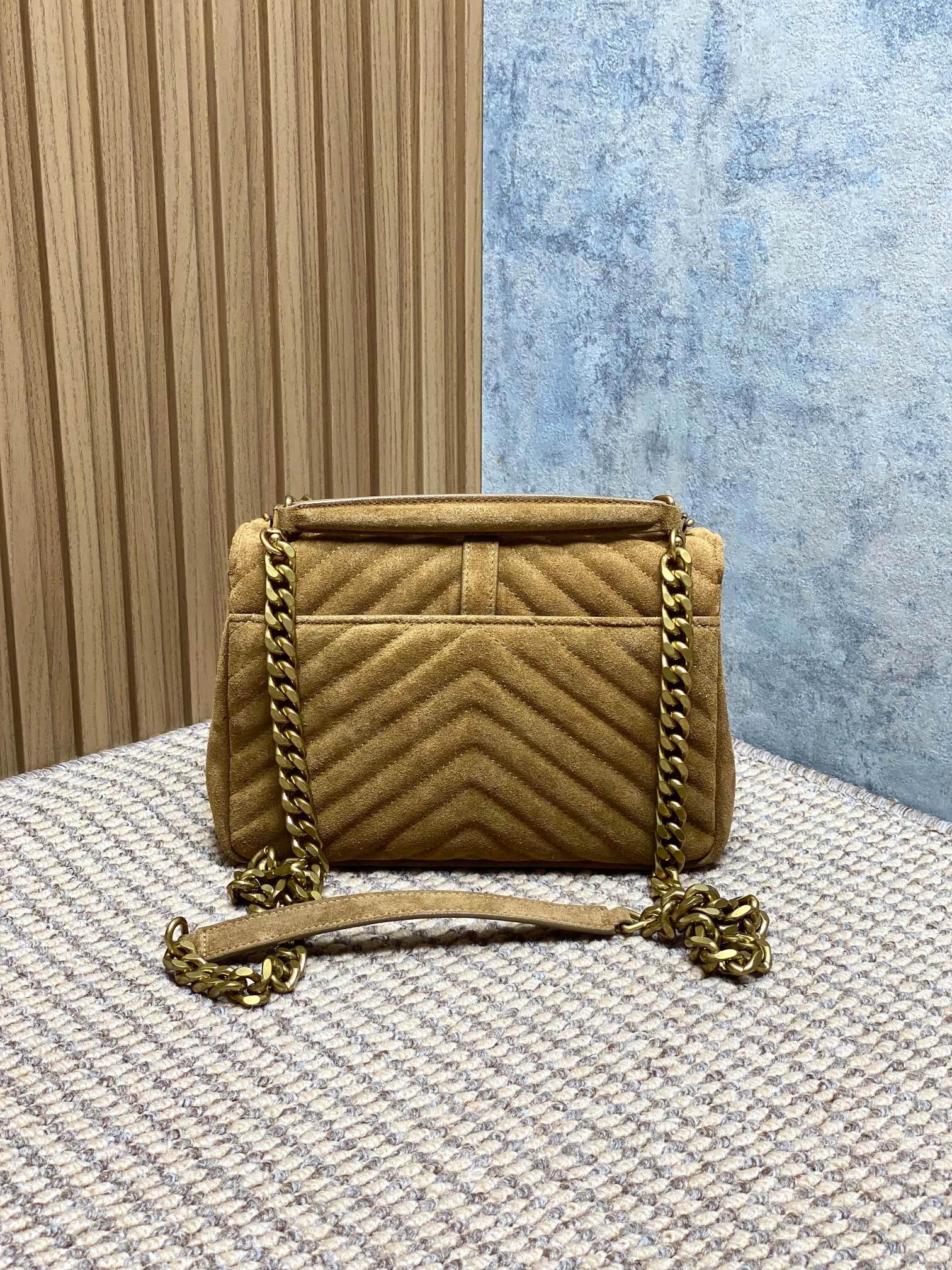 Ysl Tote Bag Real Leather Gold 24cm-l-s