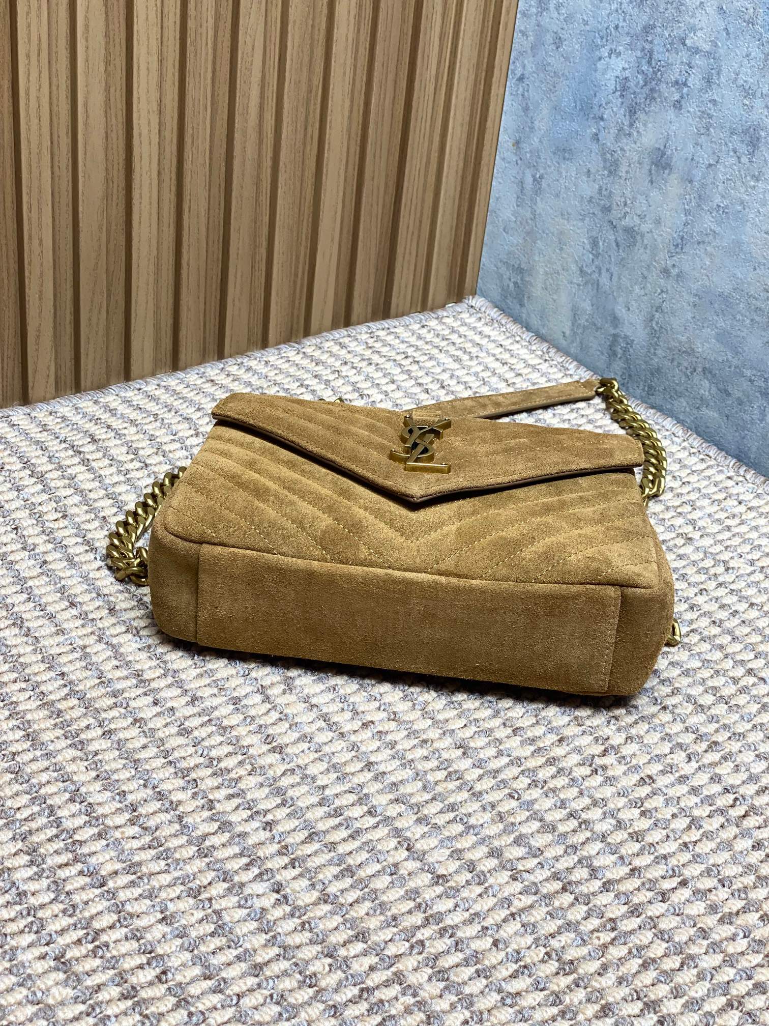 Ysl Tote Bag Real Leather Gold 24cm-l-s