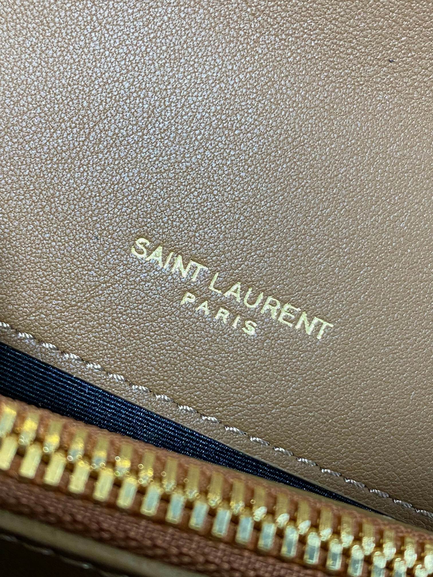 Ysl Tote Bag Real Leather Gold 24cm-l-s