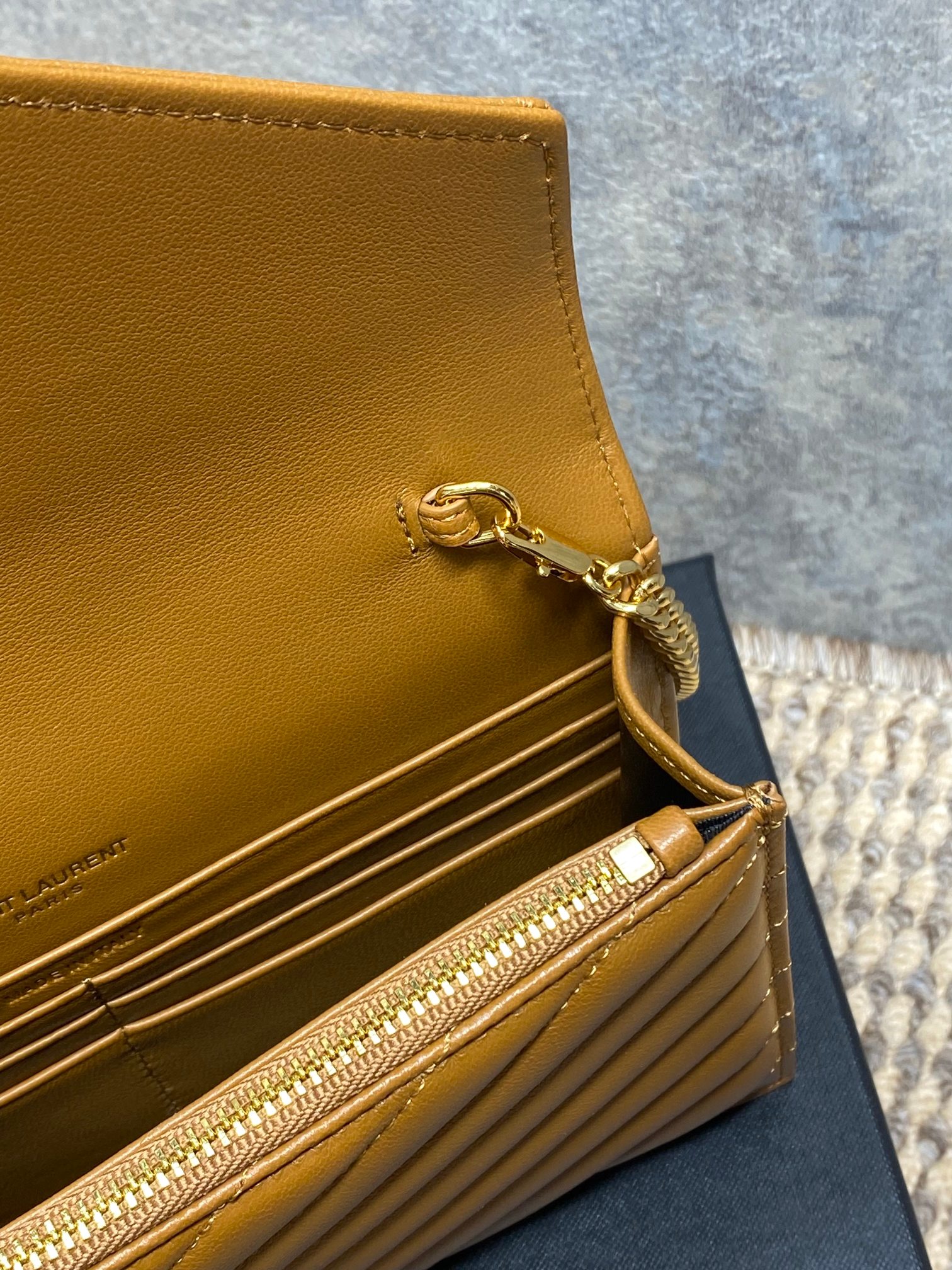 Ysl Clutch Bag Sheepskin L-s