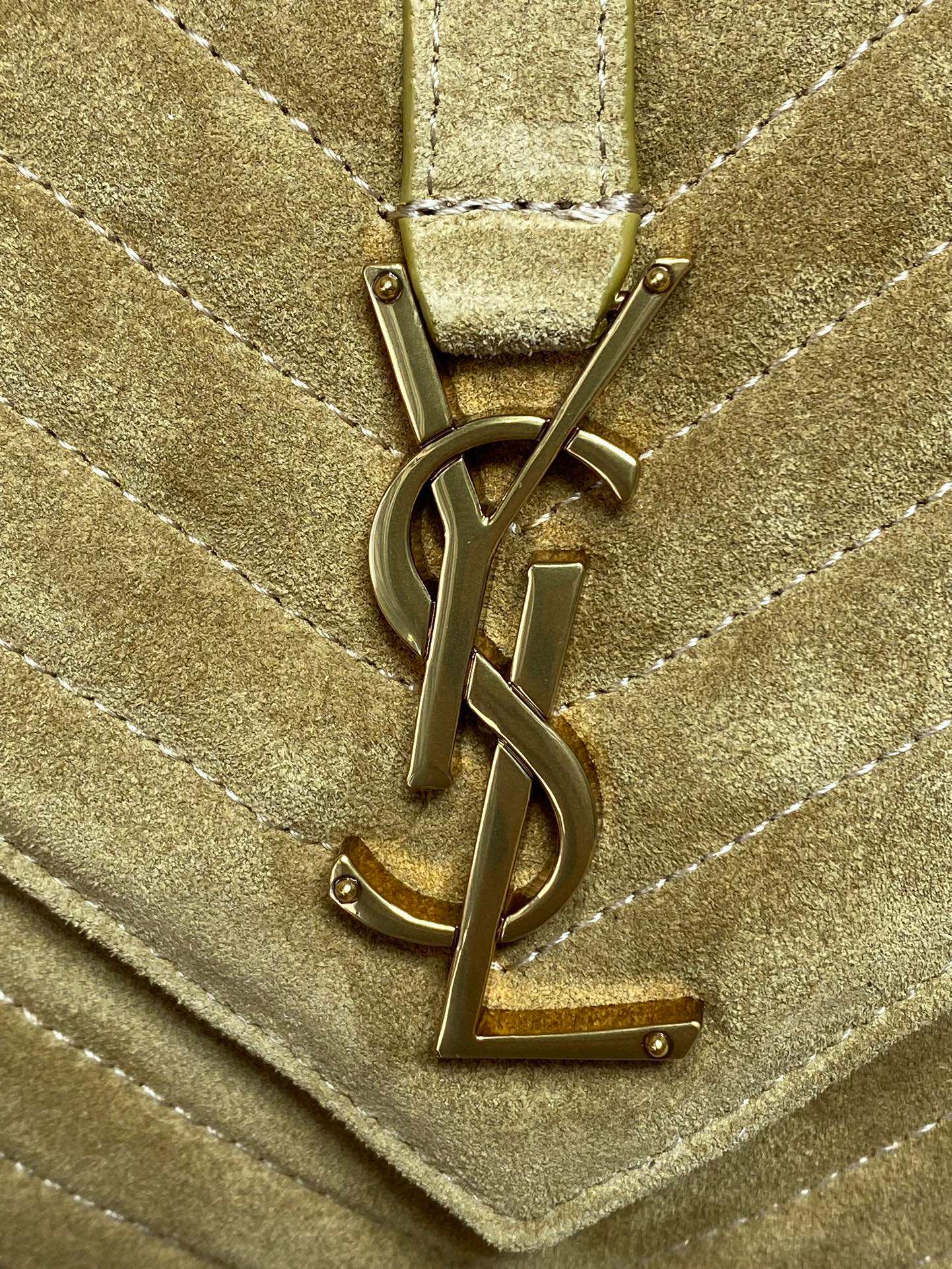 Ysl Tote Bag Real Leather Gold 24cm-l-s