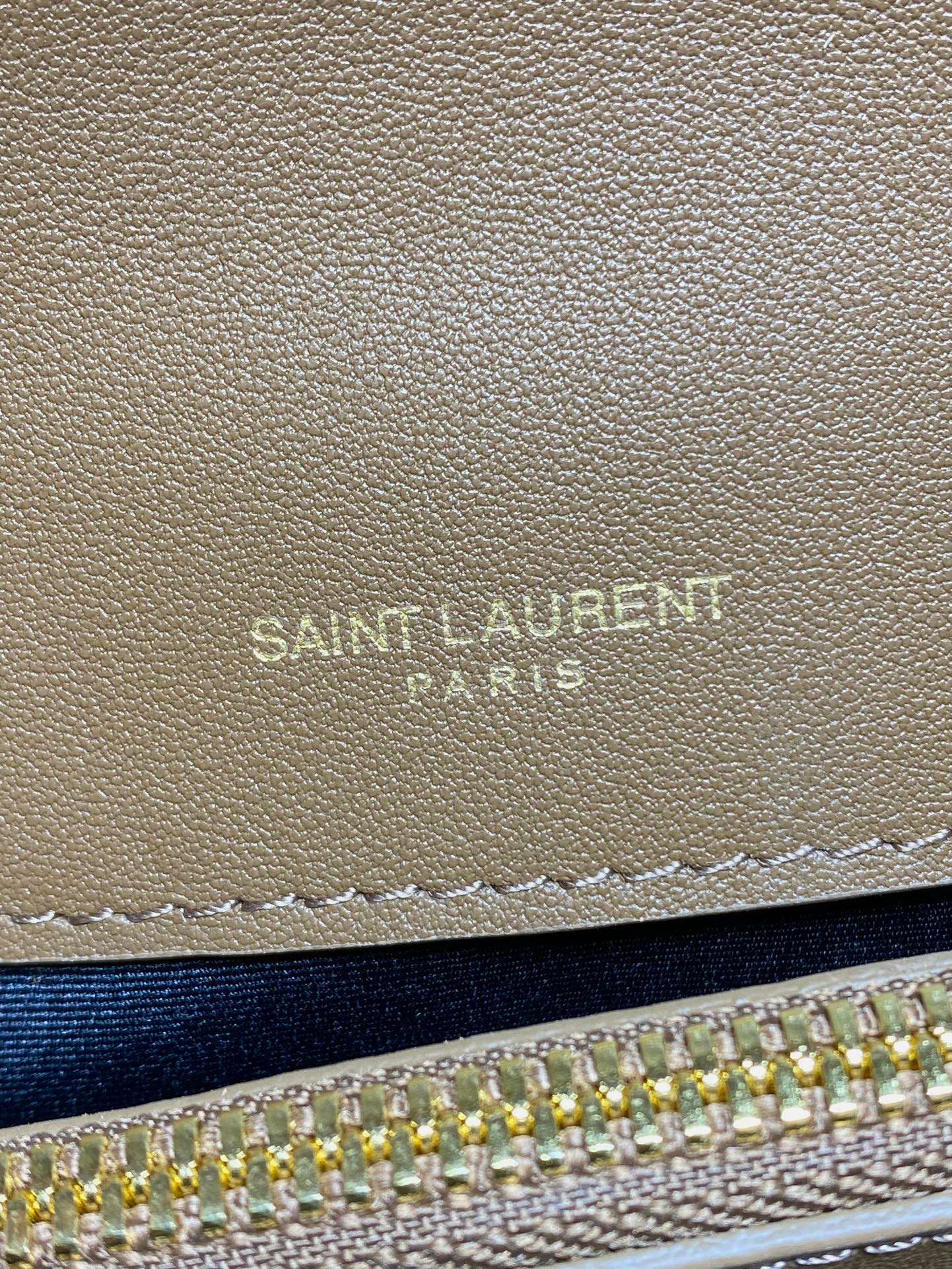Ysl Tote Bag Real Leather Gold 24cm-l-s