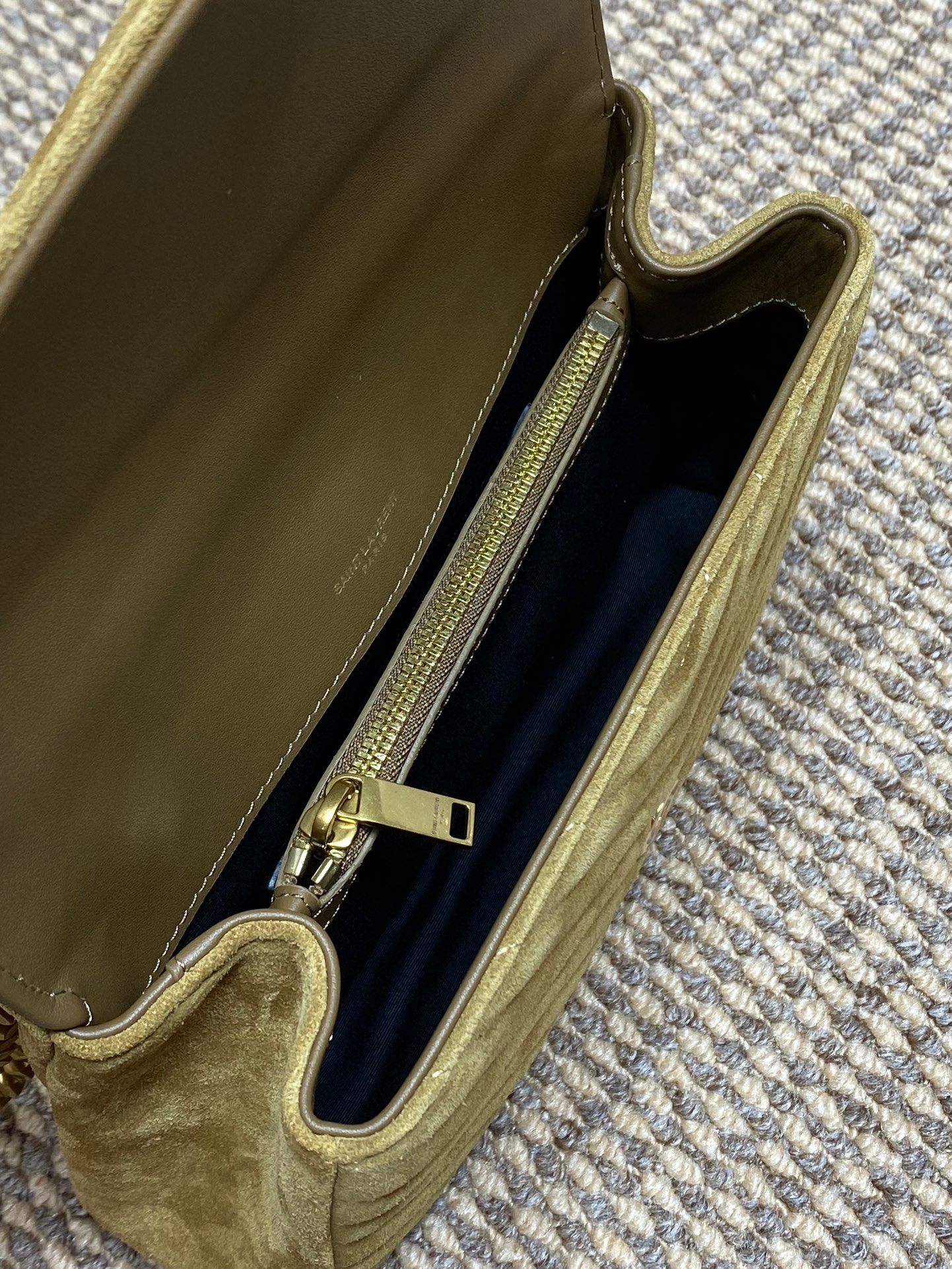 Ysl Tote Bag Real Leather Gold 24cm-l-s