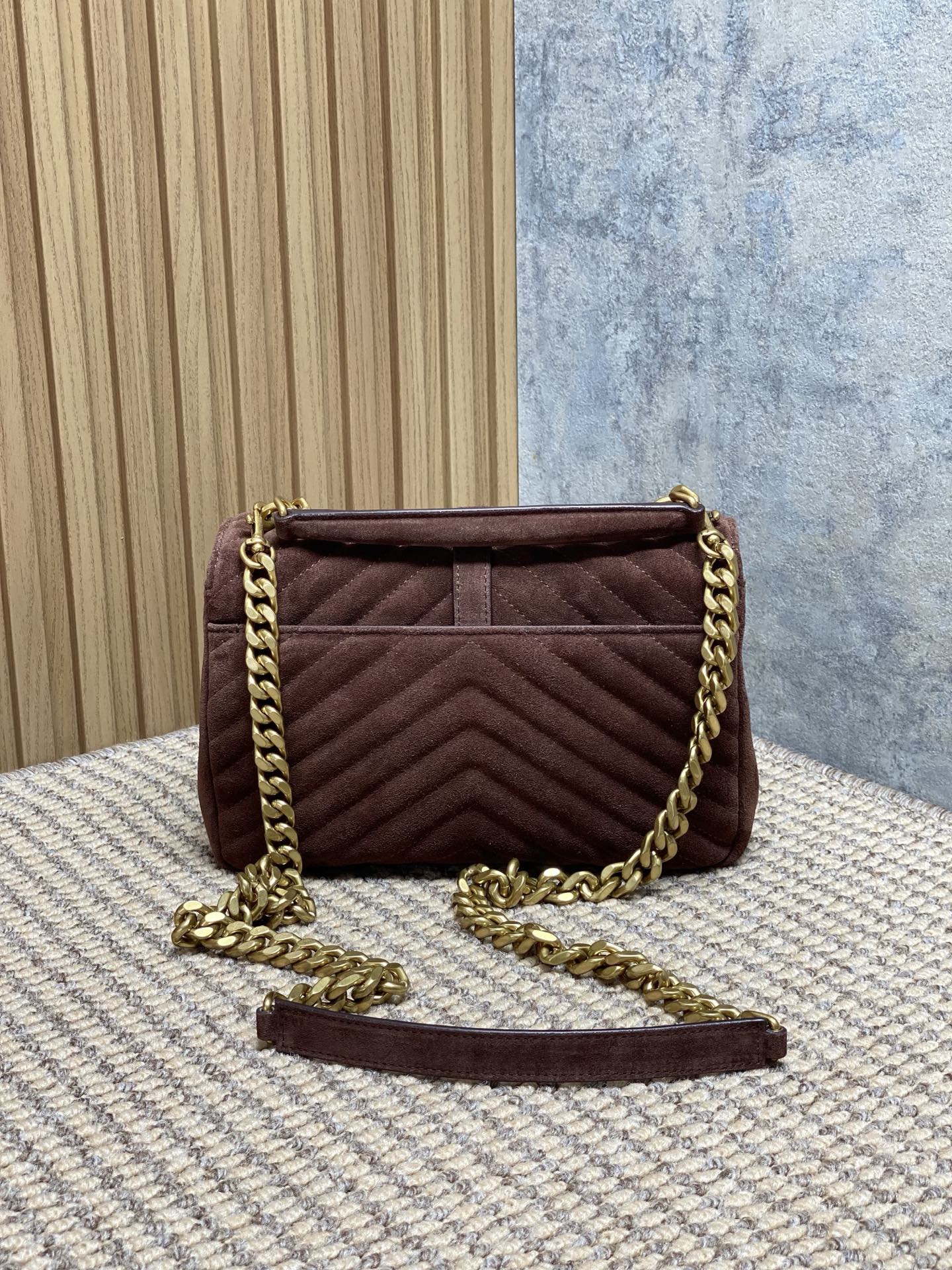 Ysl Tote Bag Real Leather Gold 24cm-l-s