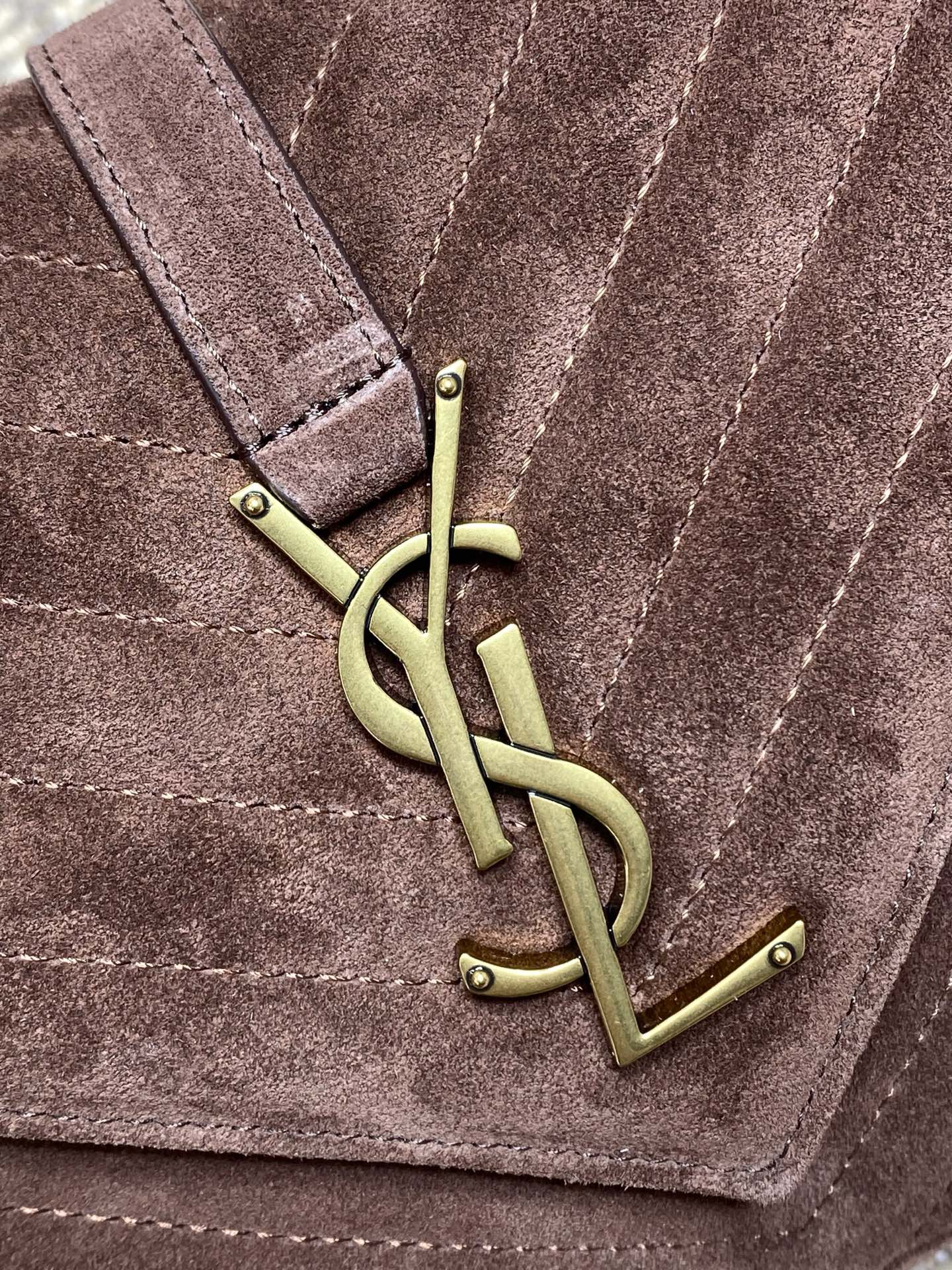 Ysl Tote Bag Real Leather Gold 24cm-l-s