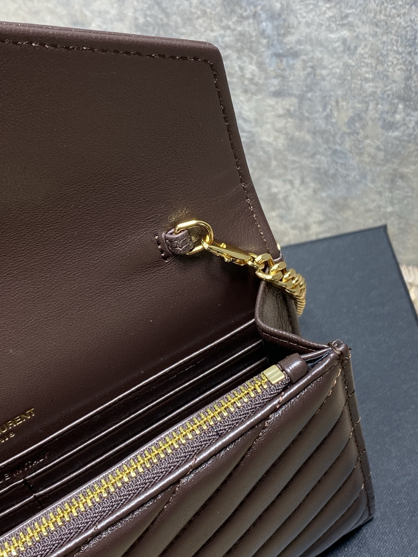 Ysl Clutch Bag Sheepskin L-s