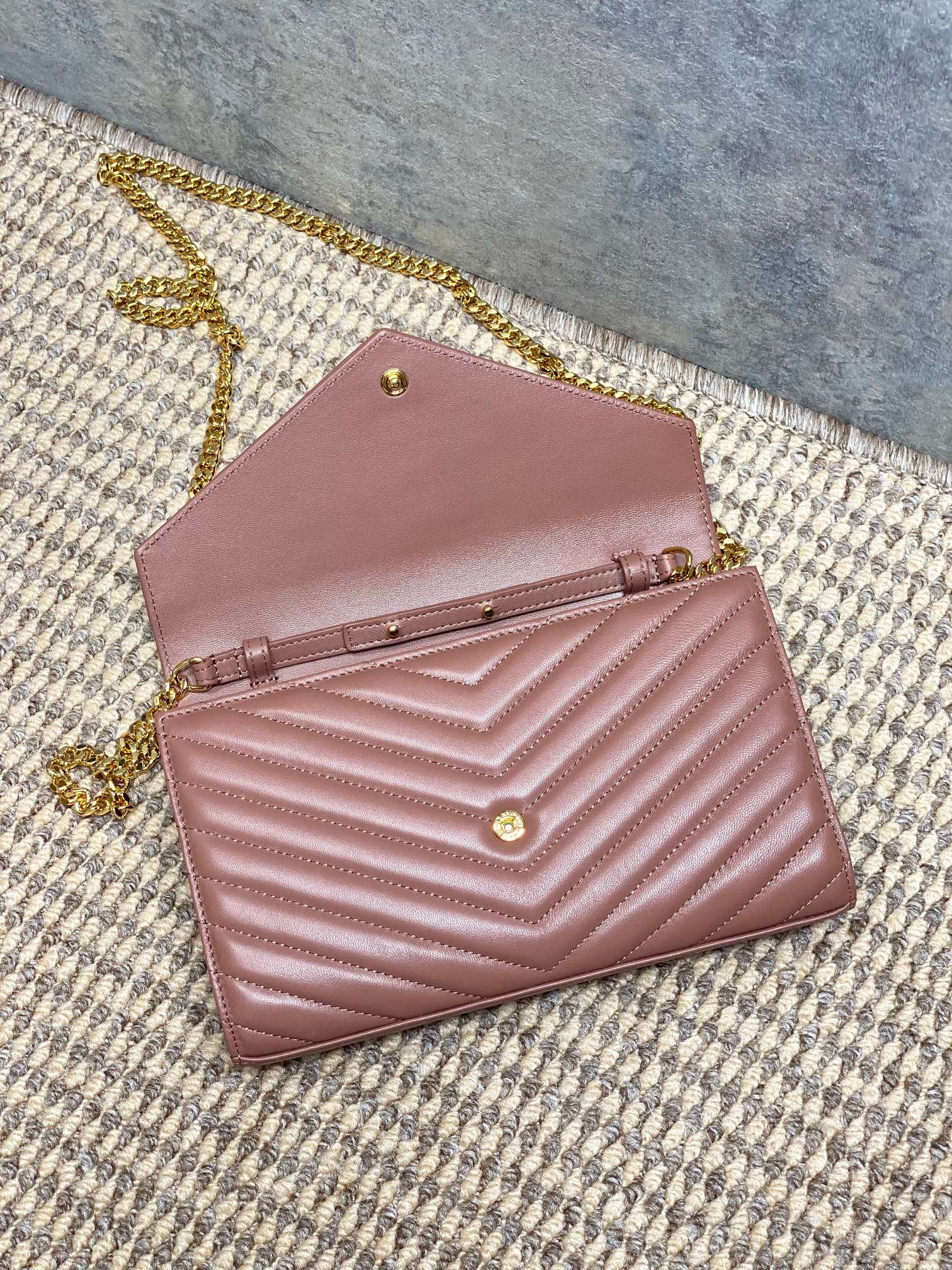 Ysl Clutch Bag Sheepskin L-s