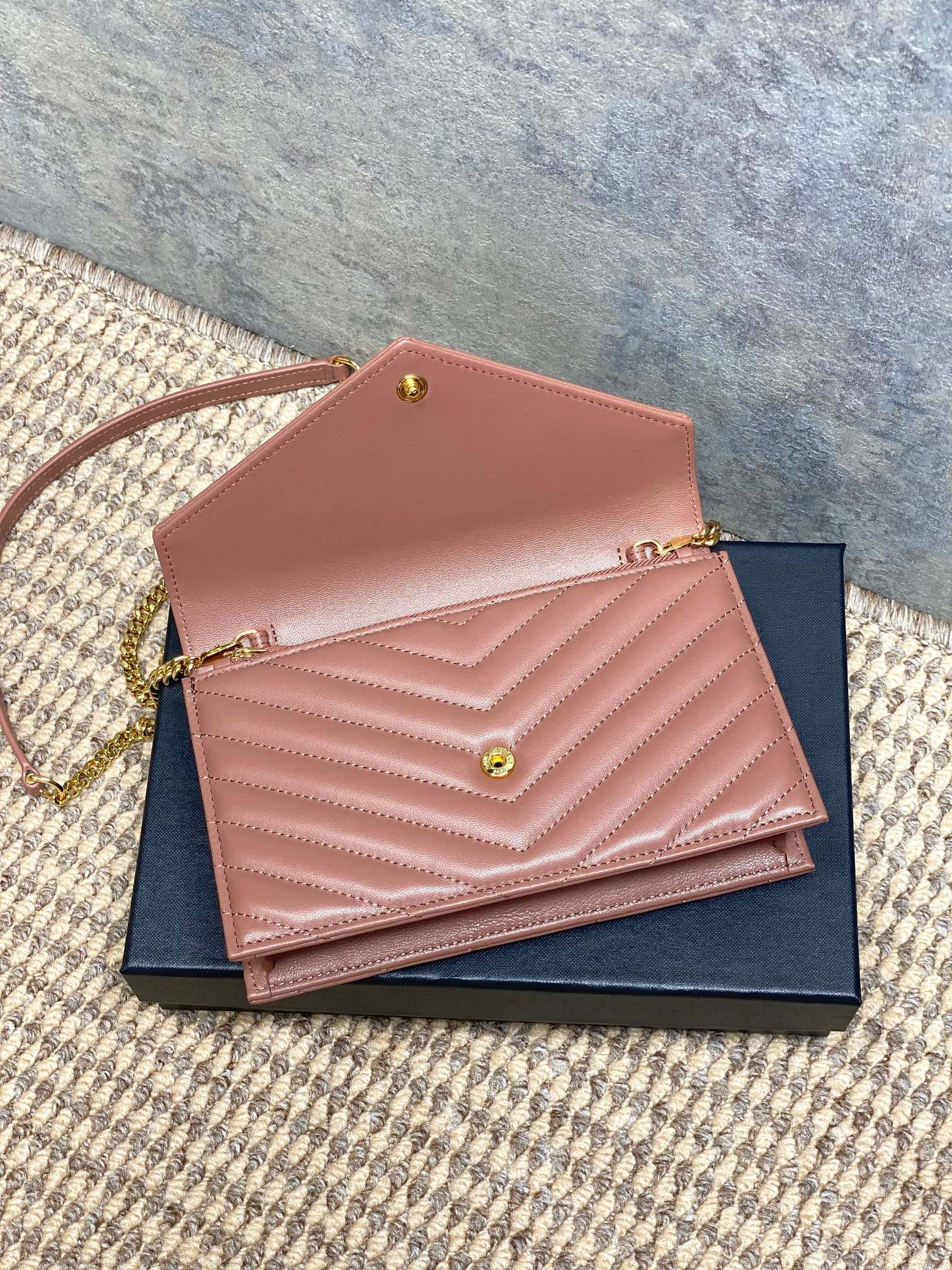 Ysl Clutch Bag Sheepskin L-s