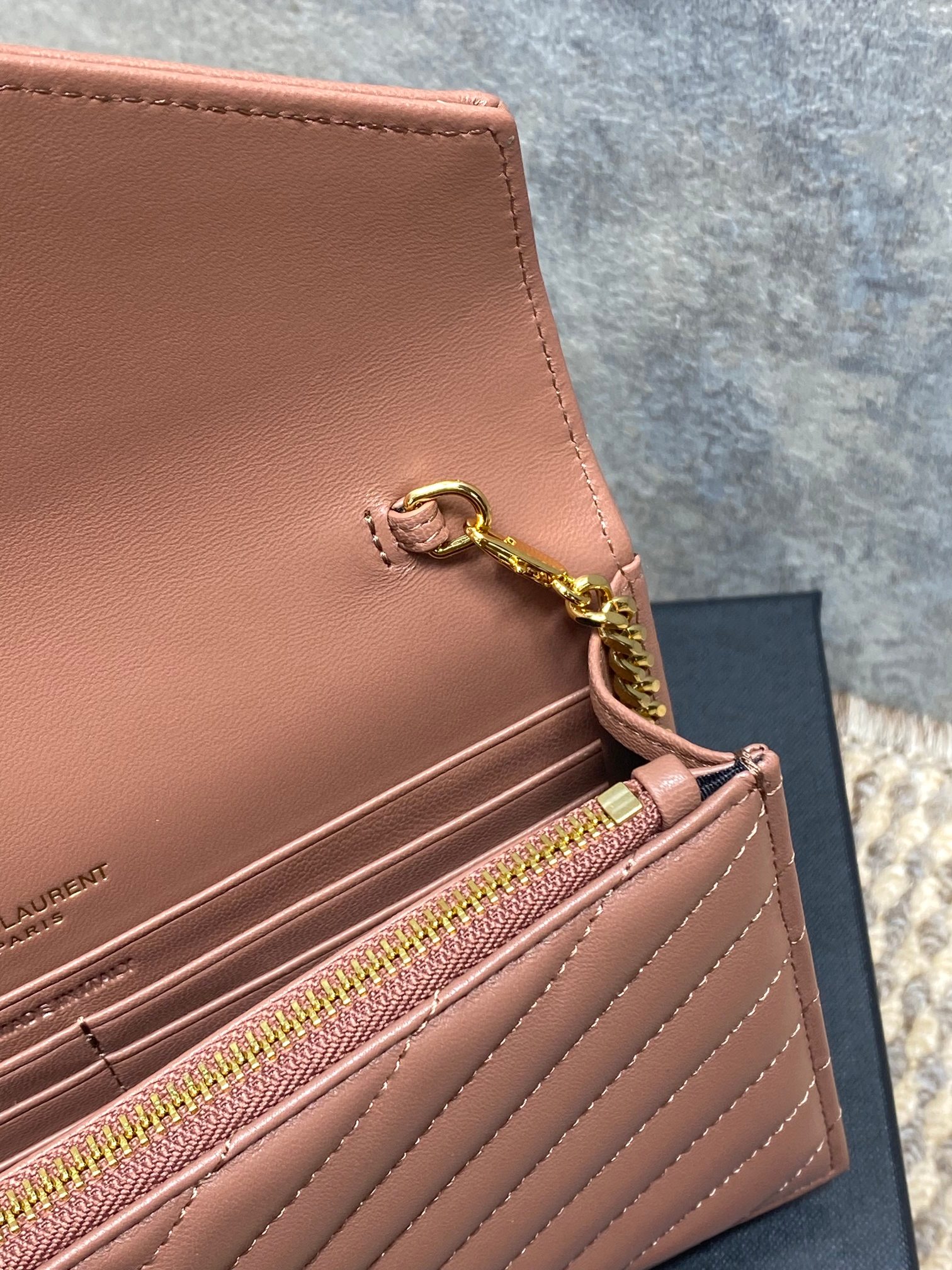 Ysl Clutch Bag Sheepskin L-s