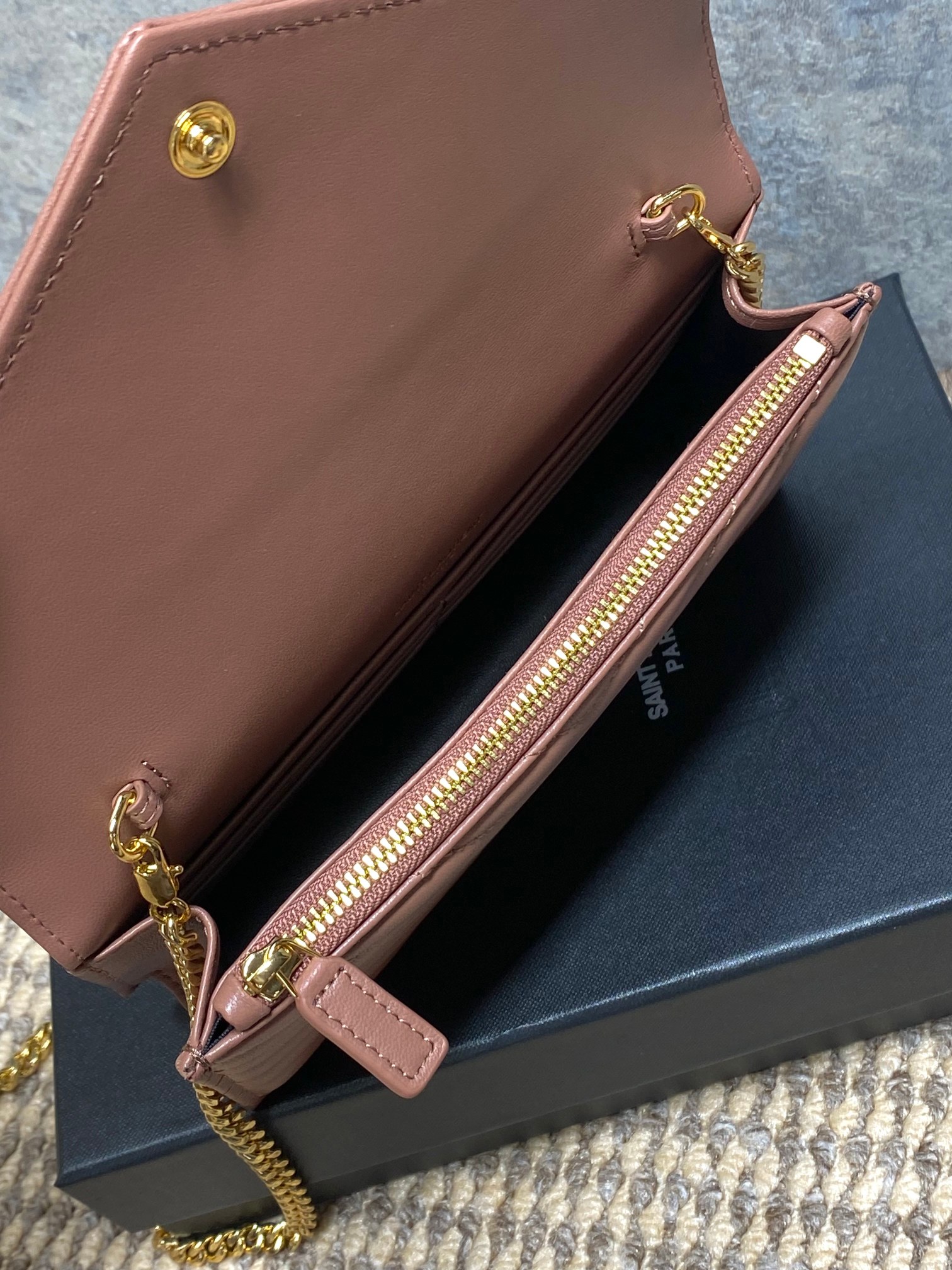 Ysl Clutch Bag Sheepskin L-s